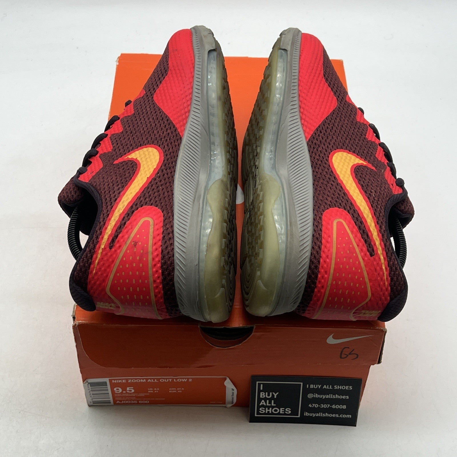 Size 9.5 - Nike Zoom All Out 2 Low Red (AJ0035-600)