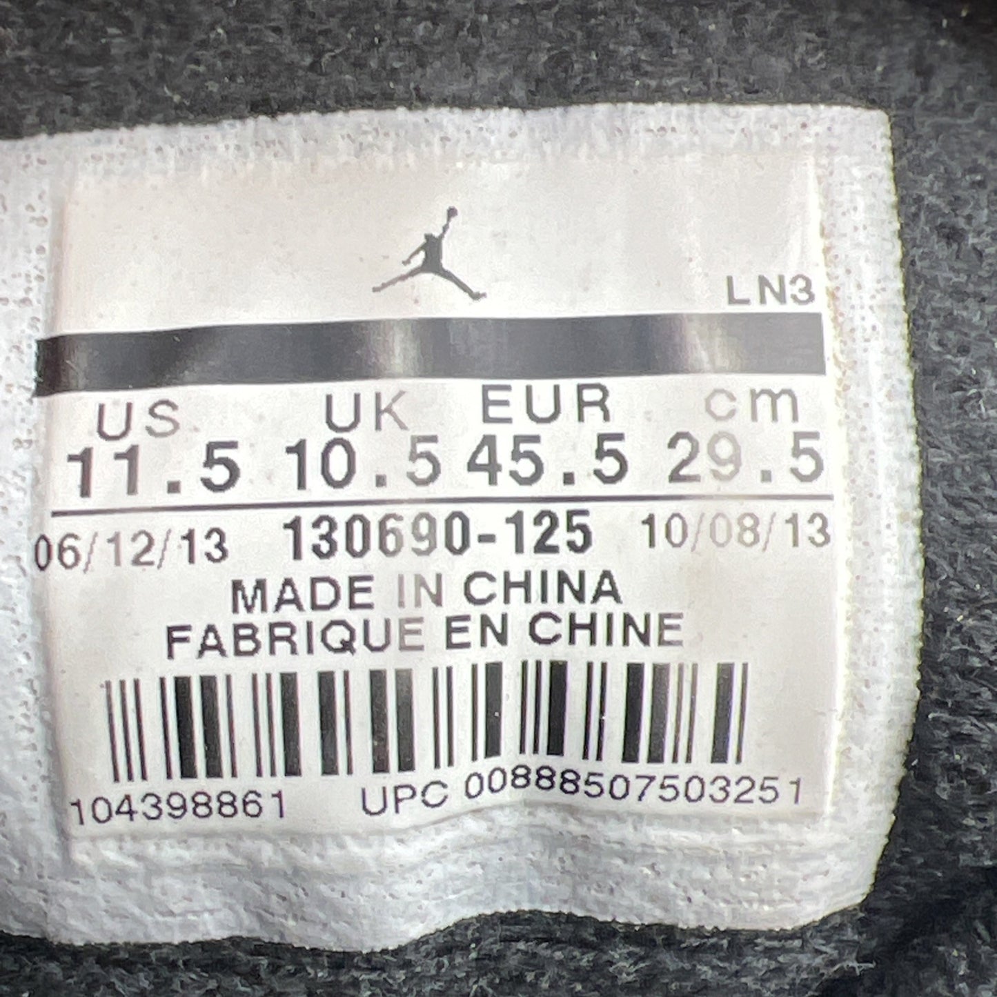 Size 11.5 - Air Jordan 12 Retro taxi release 2013 (130690-125)
