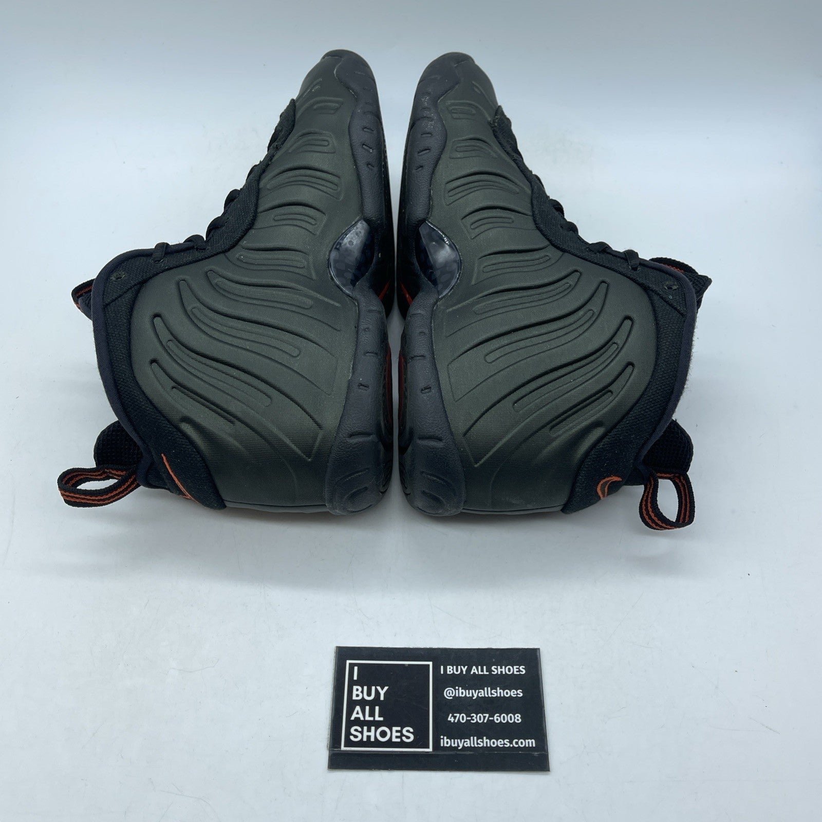 Size 6.5Y (GS) - Nike Air Foamposite Pro Mid Sequoia Black Suede (644792-300)