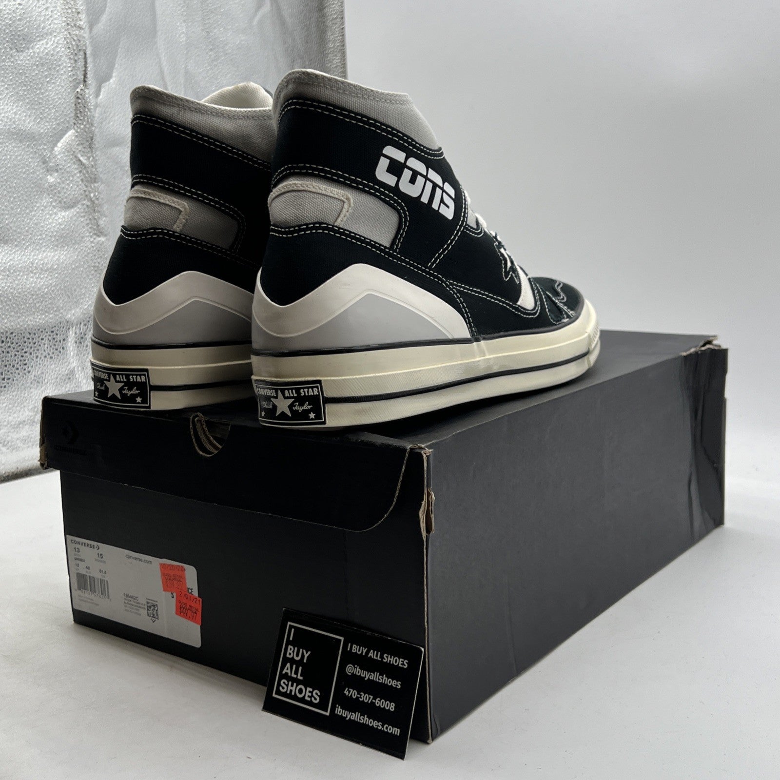 Size 13 - Converse Chuck 70 E260 High Black/White (166462C)