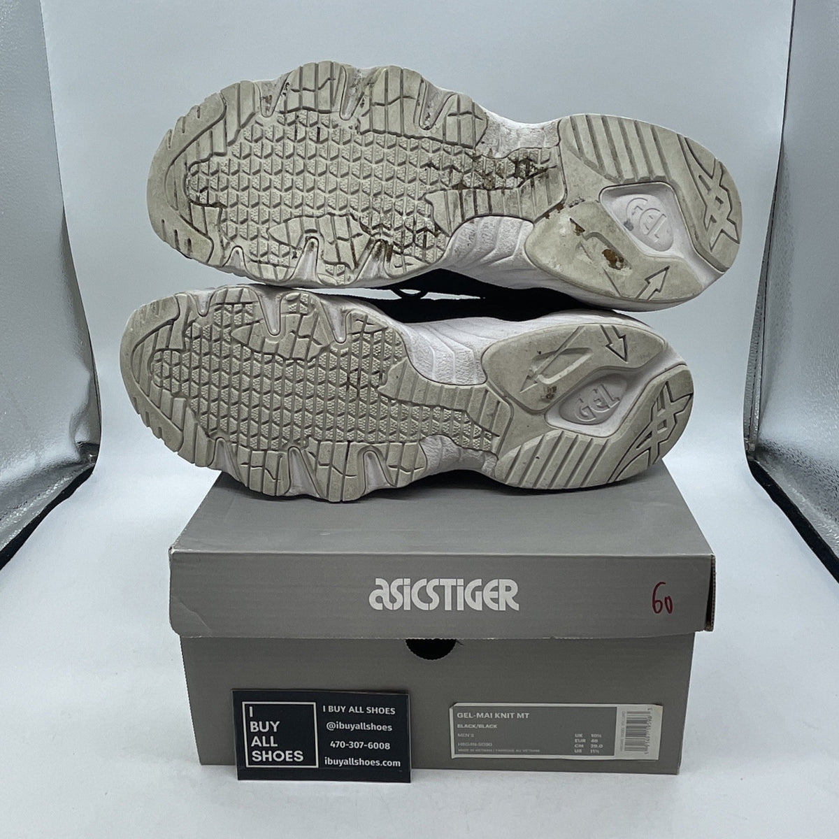Size 11.5 - Asics Gel Kayano Trainer Knit Black White (H8G4N)