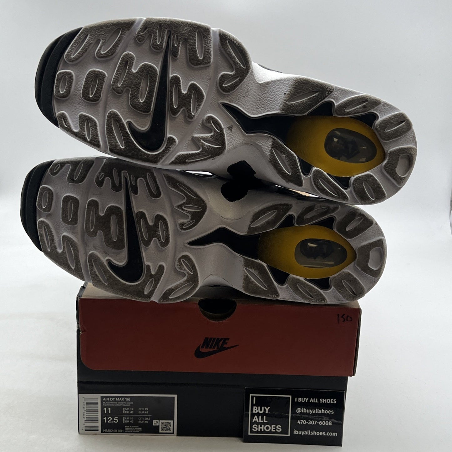 Size 11 -  Air Dt Max ‘96 Black White 2024 Yellow Suede Leather  (HM8249-001)