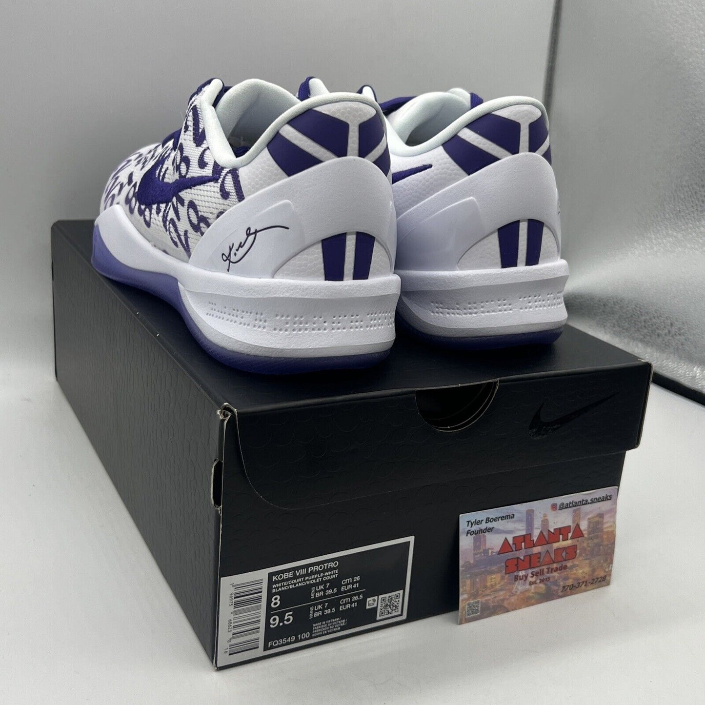 Size 8 - Nike Kobe 8 Protro Court Purple Brand New Og All DS Sneakers white