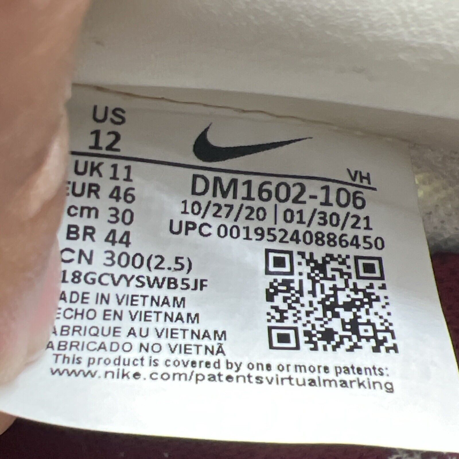 Size 12 - Nike Off-White x Dunk Low Lot 08 of 50 (DM1602-106)