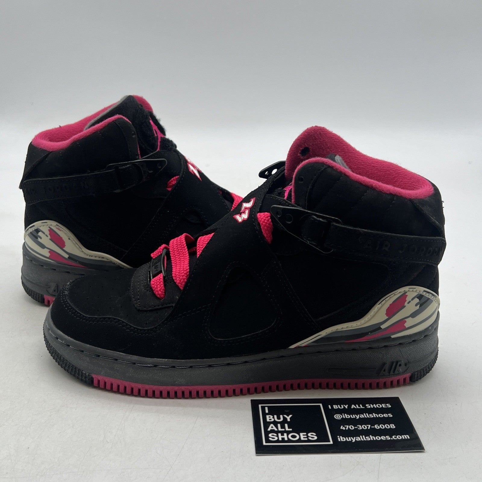 Size 4.5Y - Nike Air Jordan Force Fusion Black Pink (385067-002)