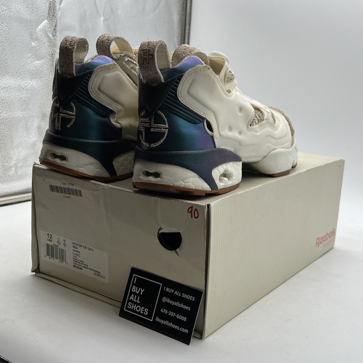 Size 12 - Reebok InstaPump Fury CNY17- Classic White/Rose- (BD2026)