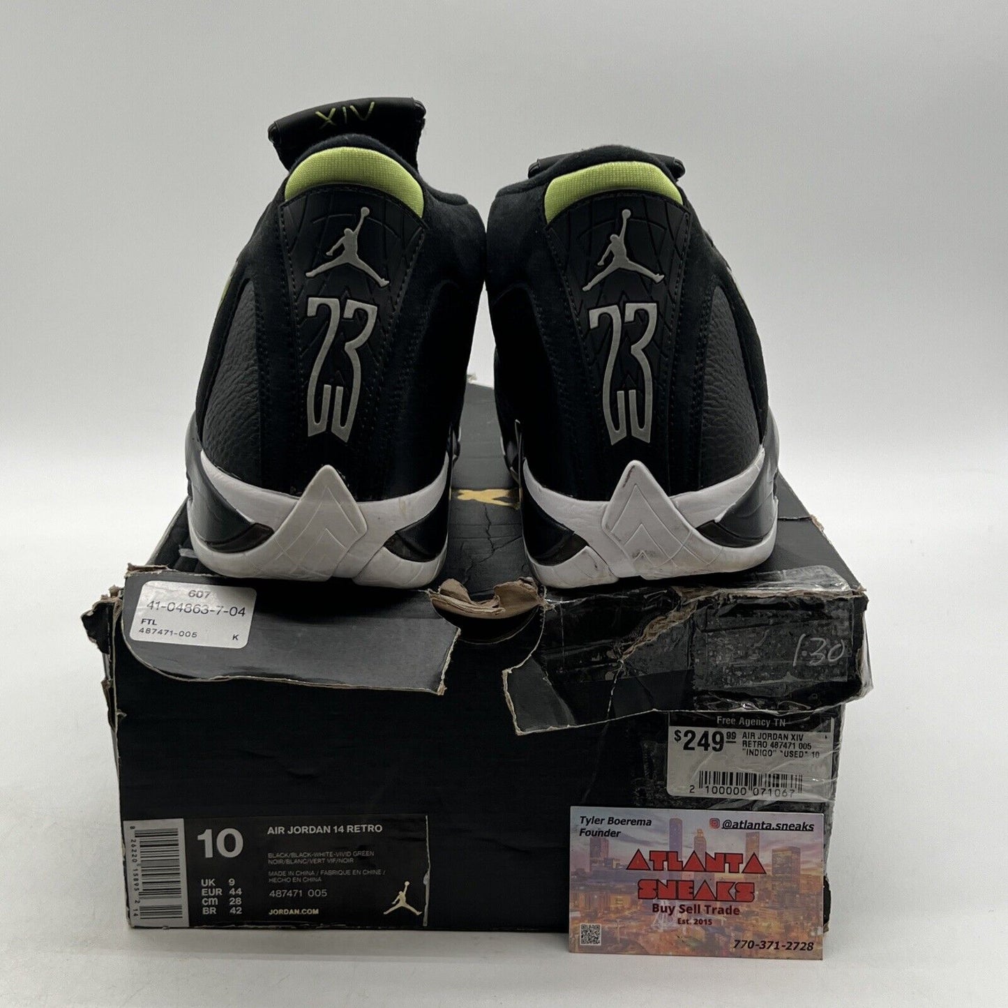 Size 10 - Air Jordan 14 Retro 2016 Indiglo (487471-005)