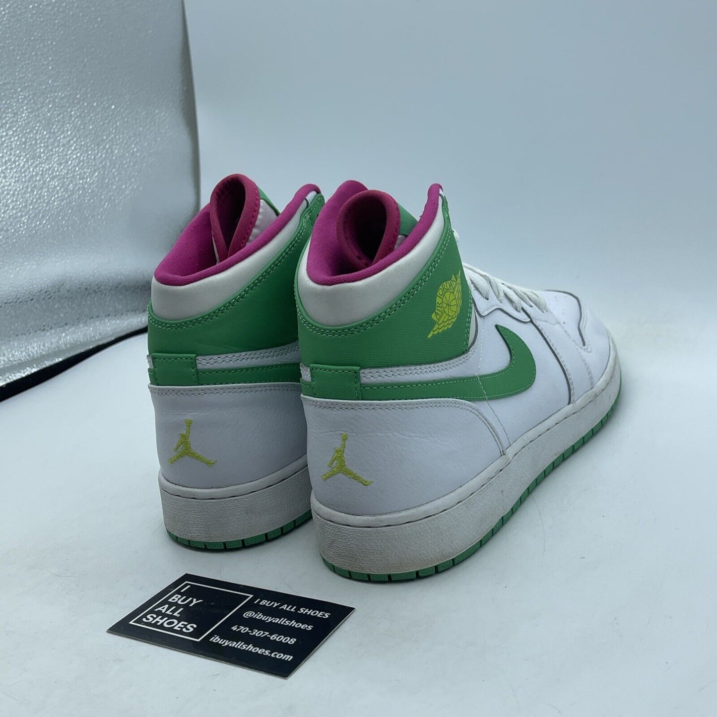 Size 9Y - Air Jordan 1 Retro High GG Easter White Gamma Green Pink (332148-134)