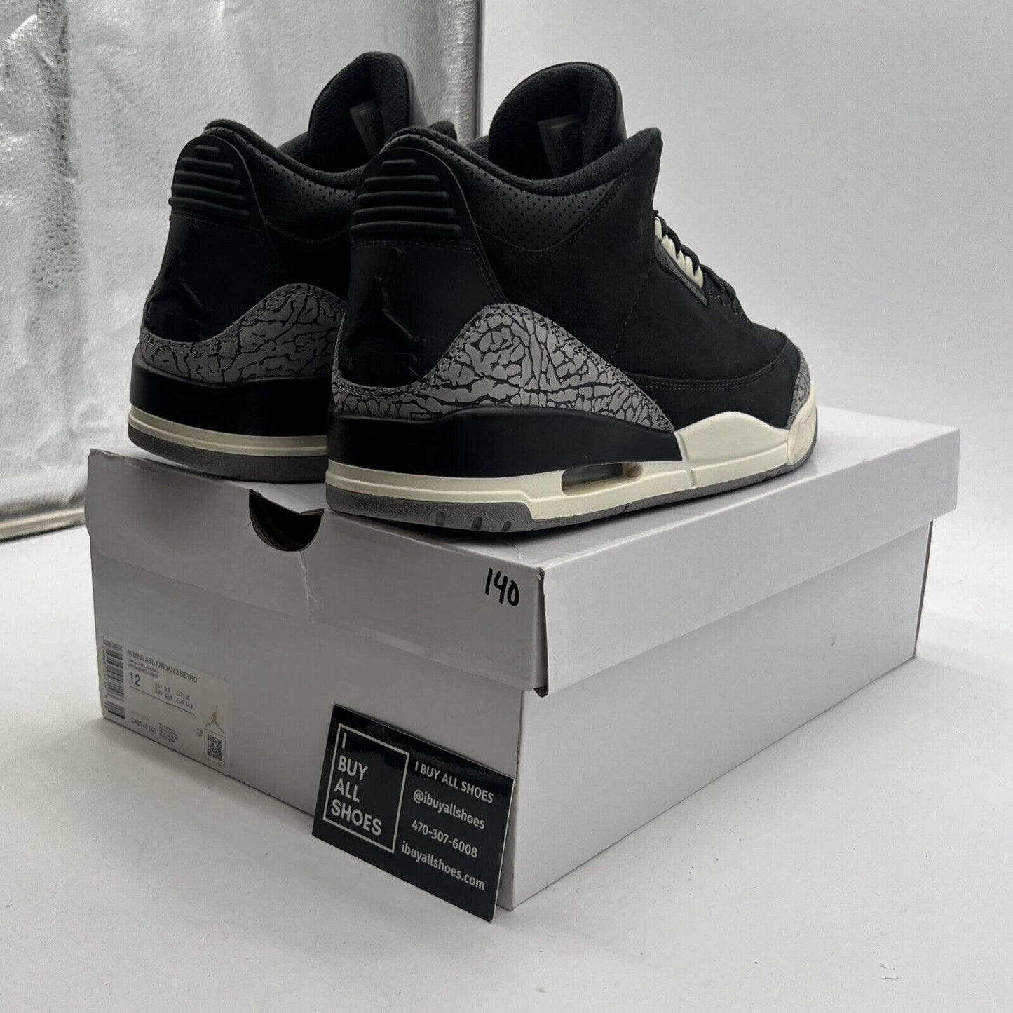 Size 12W - Air Jordan 3 Retro Off Noir W (CK9246-001)