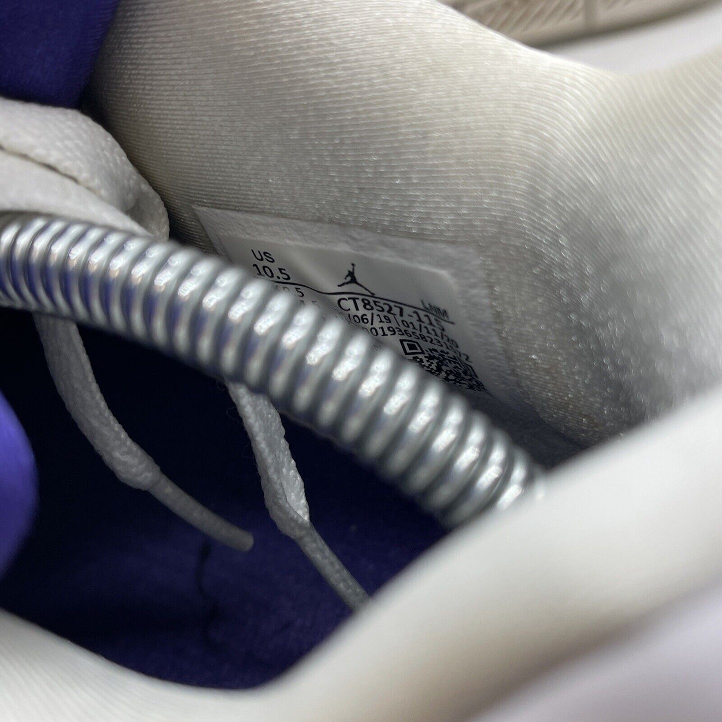 Size 10.5 - Jordan 4 Retro Mid Purple Metallic White Leather (CT8527-115)