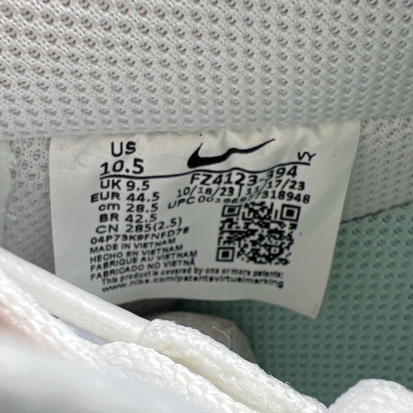 Size 10.5 - Nike Air Force 1 Low Mint Foam White Leather  (FZ4123-304)
