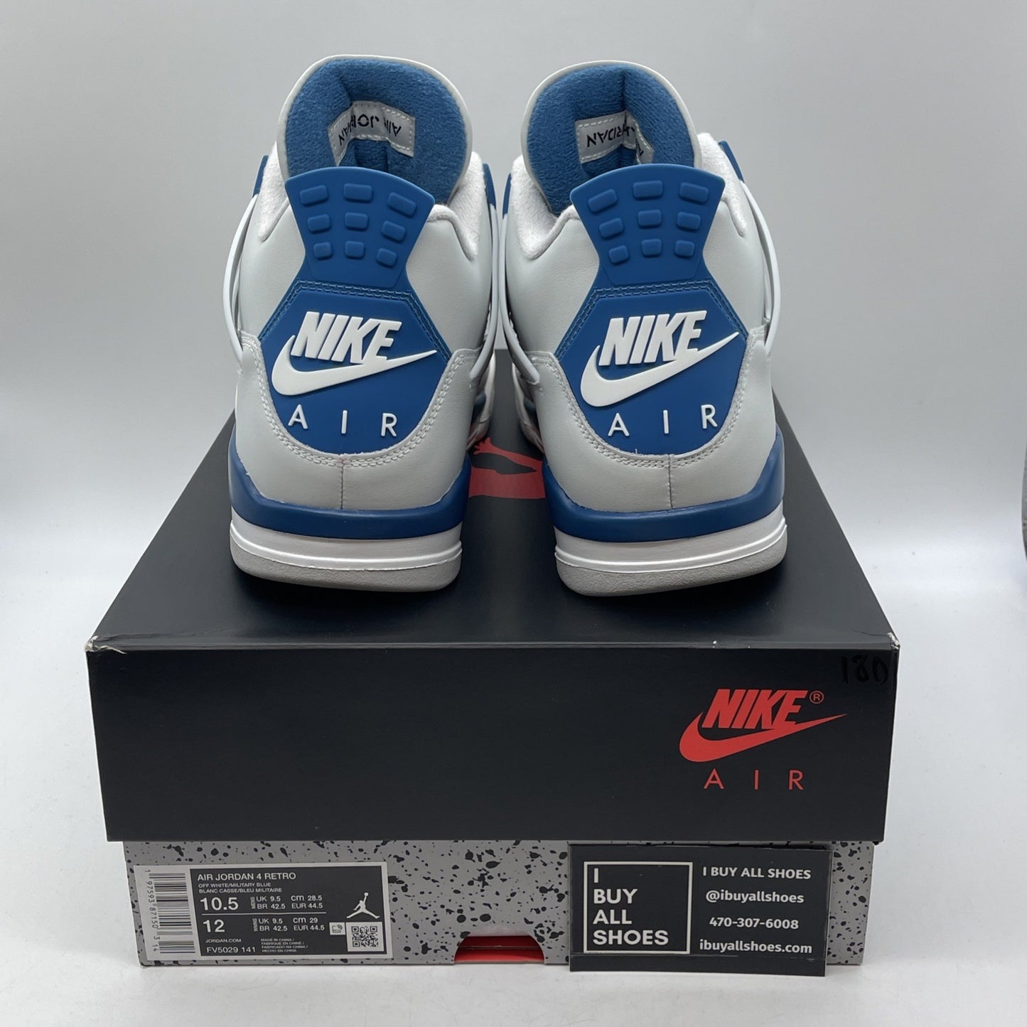 Size 10.5 - Air Jordan 4 Retro 2024 Military Blue Grey Suede (FV5029-141)