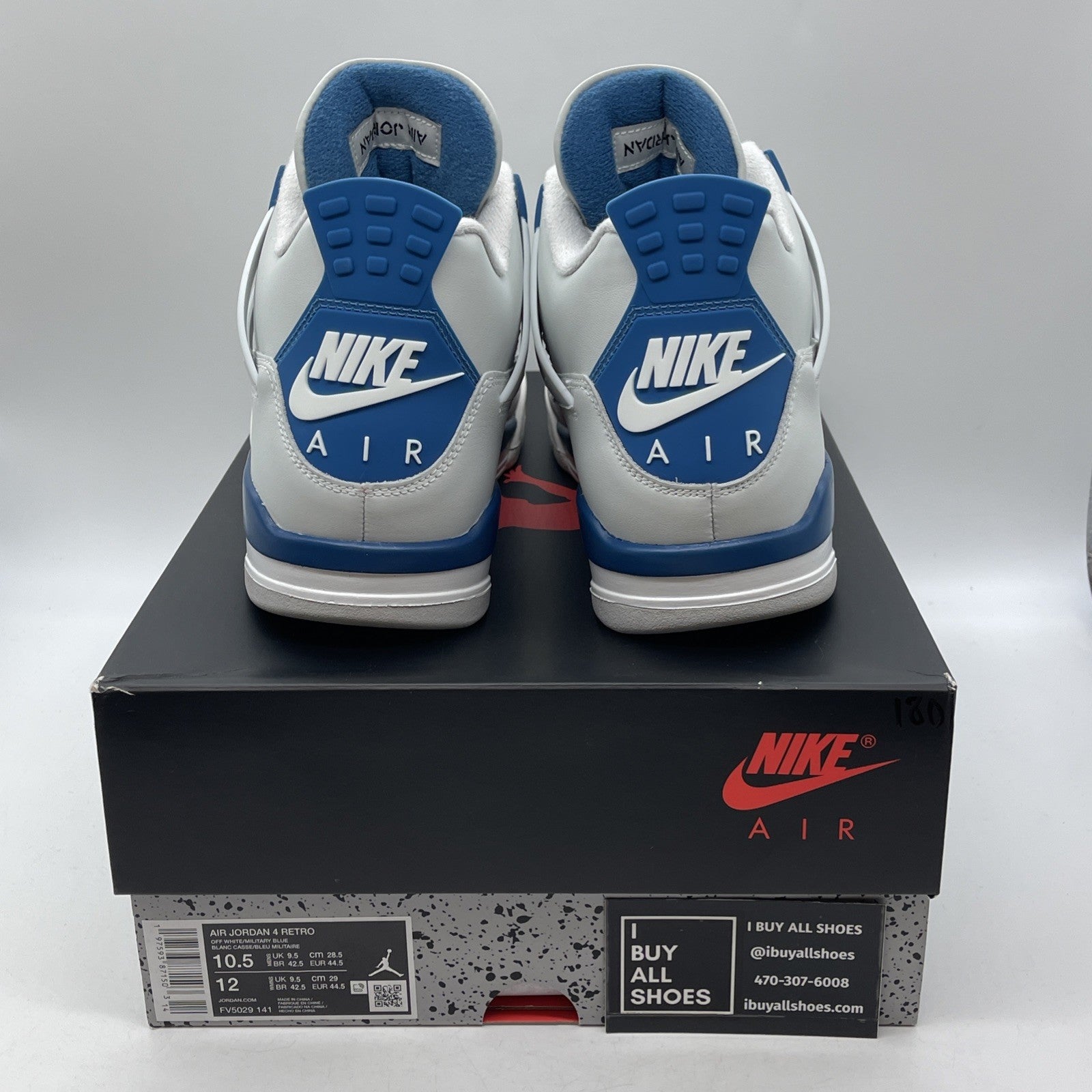 Size 10.5 - Air Jordan 4 Retro 2024 Military Blue Grey Suede (FV5029-141)