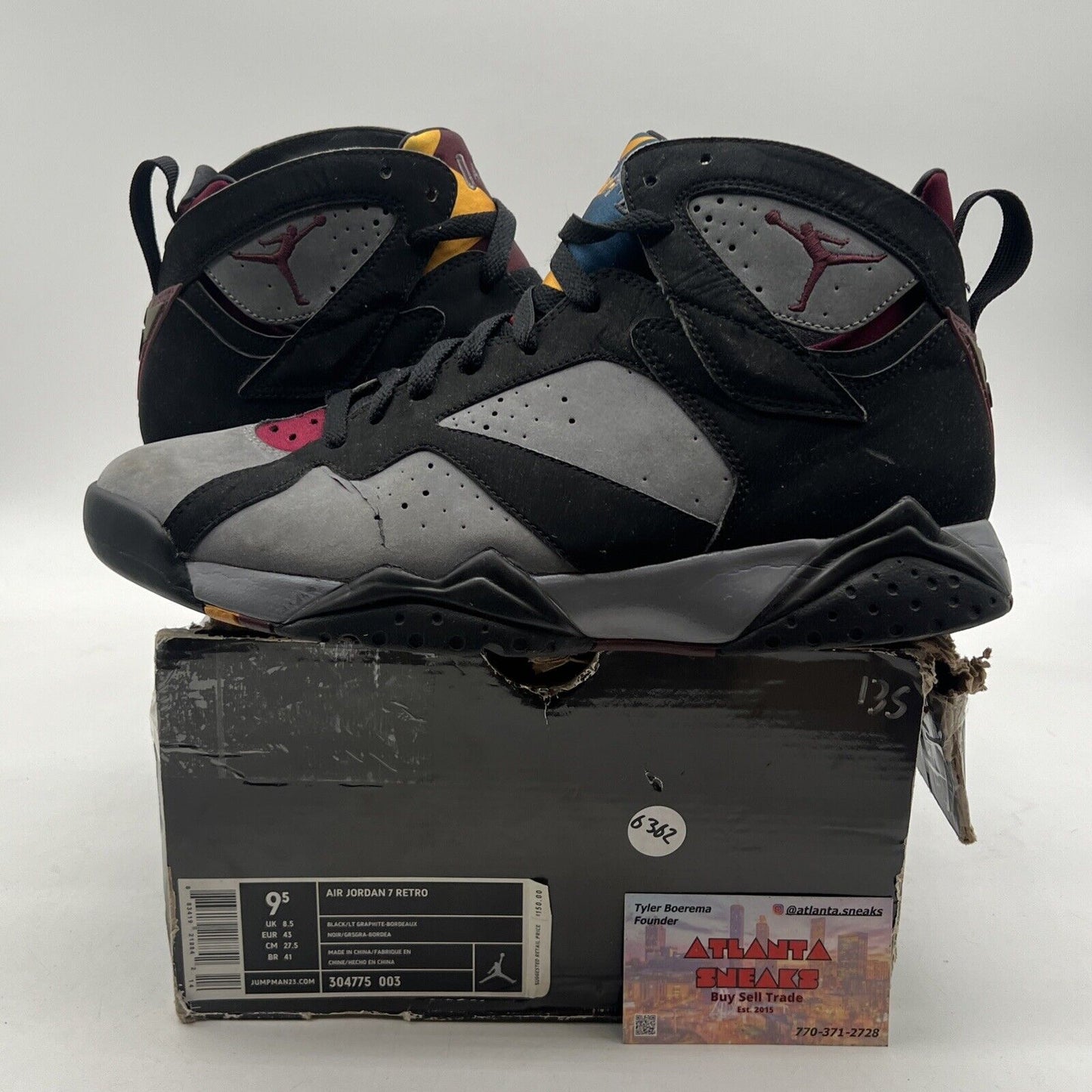 Size 9.5 - Air Jordan 7 Retro 2011 Bordeaux (304775-003)