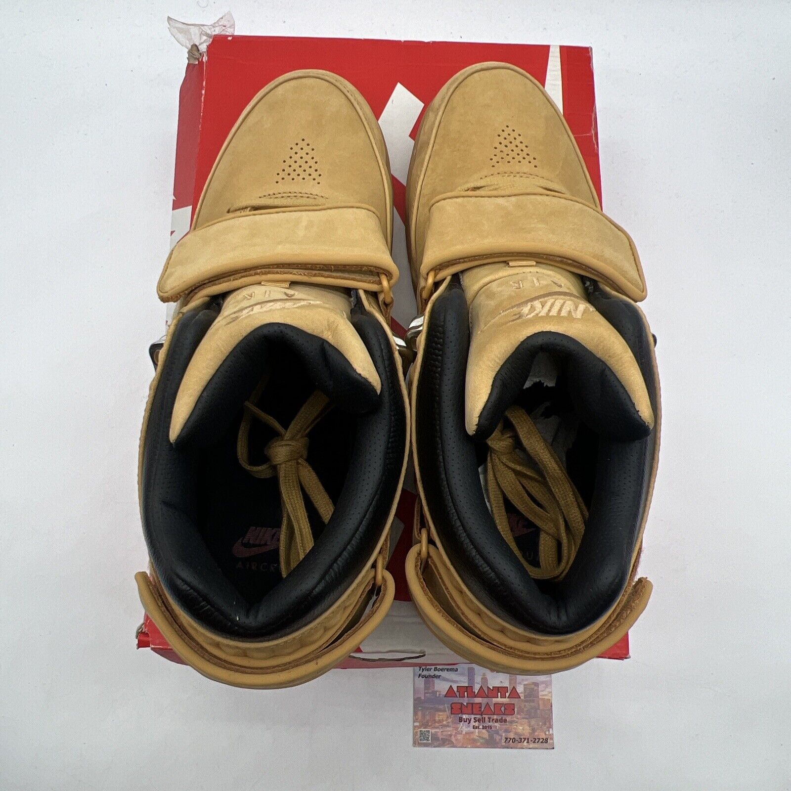 Size 11.5 - Nike Air TR Cruz Wheat Black White Suede (812637-700)