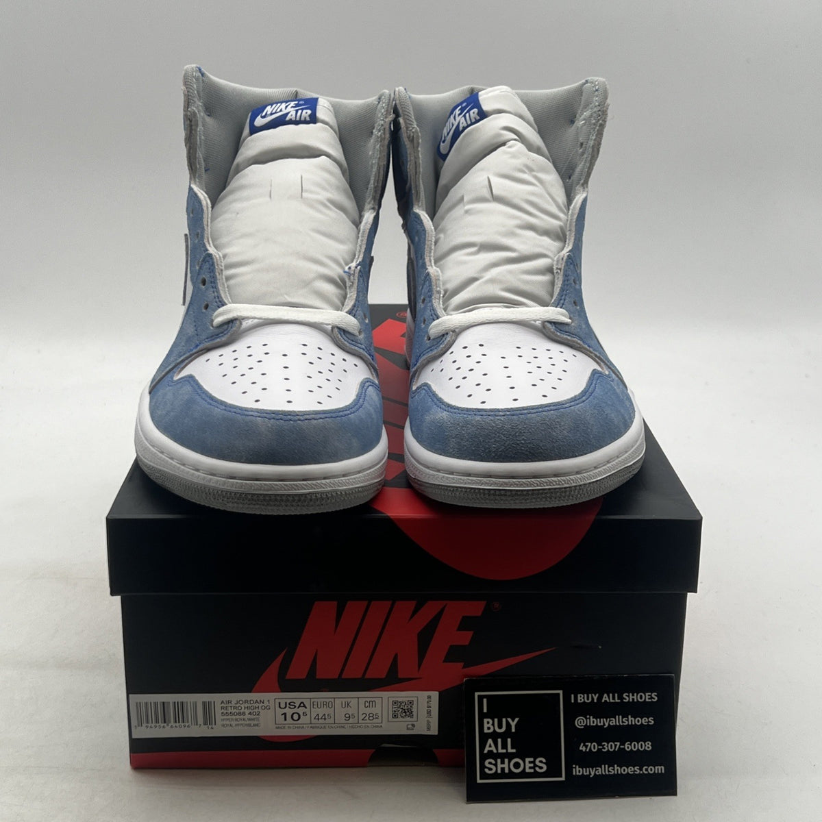 Size 10.5 - Air Jordan 1 Retro OG High Hyper Royal (555088-402)