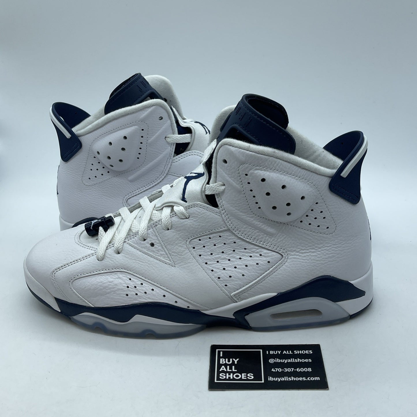 Size 12 - Jordan 6 Retro Midnight Navy White Leather (CT8529-141)