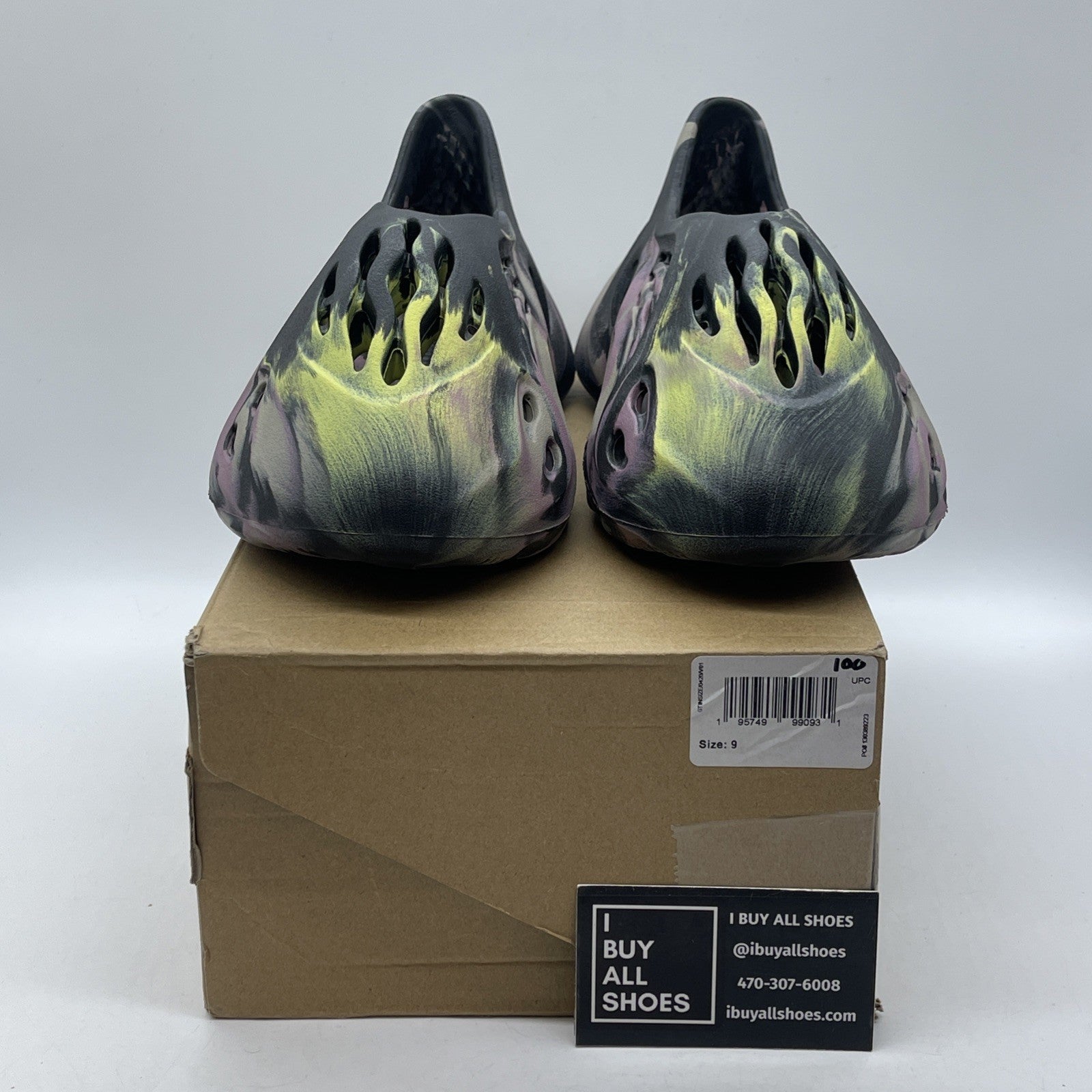 Size 9 - Adidas Yeezy Foam Runner MX Carbon Black Purple Rubber (IG9562)