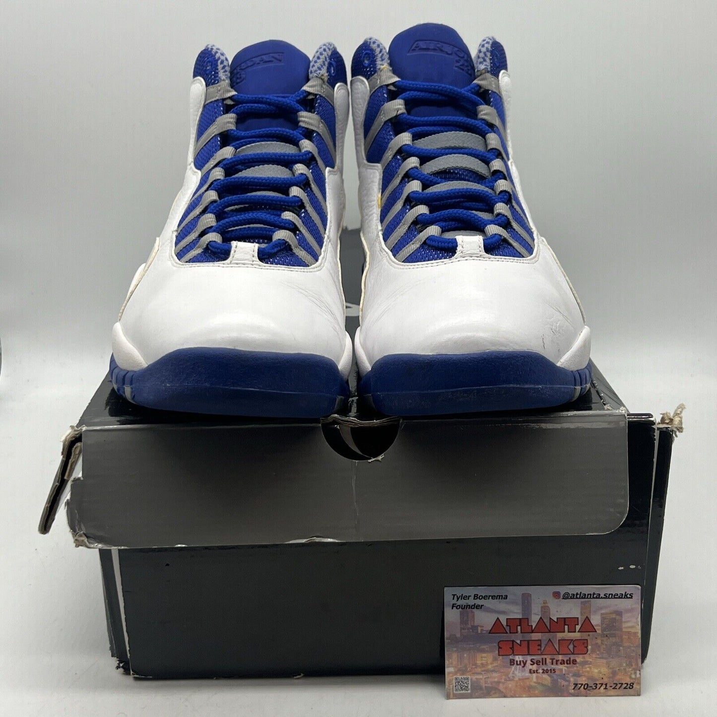 Size 11.5 - Air Jordan 10 Retro TXT Old Royal White Blue Grey Leather 487214 107