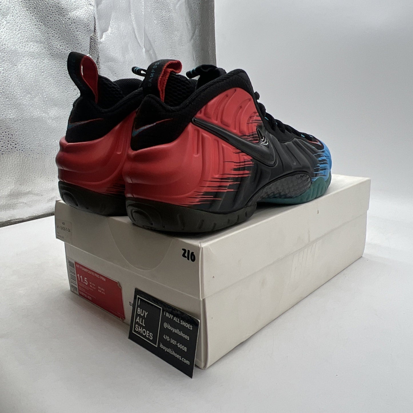 Size 11.5 - Nike Air Foamposite Pro Spider-Man (616750-400)