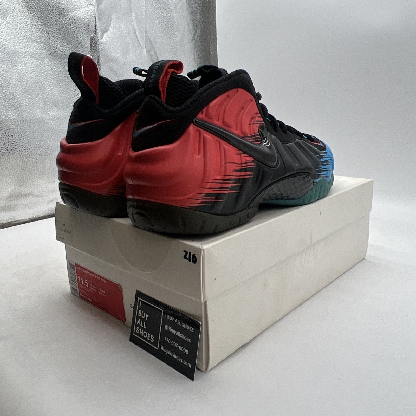 Size 11.5 - Nike Air Foamposite Pro Spider-Man (616750-400)