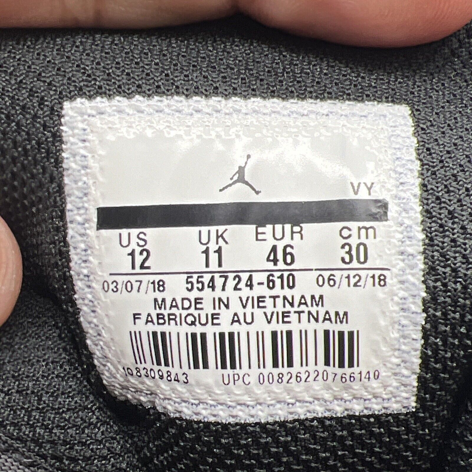 Size 12 - Air Jordan 1 Mid Reverse Banned Black Red Suede Leather (554724-610)