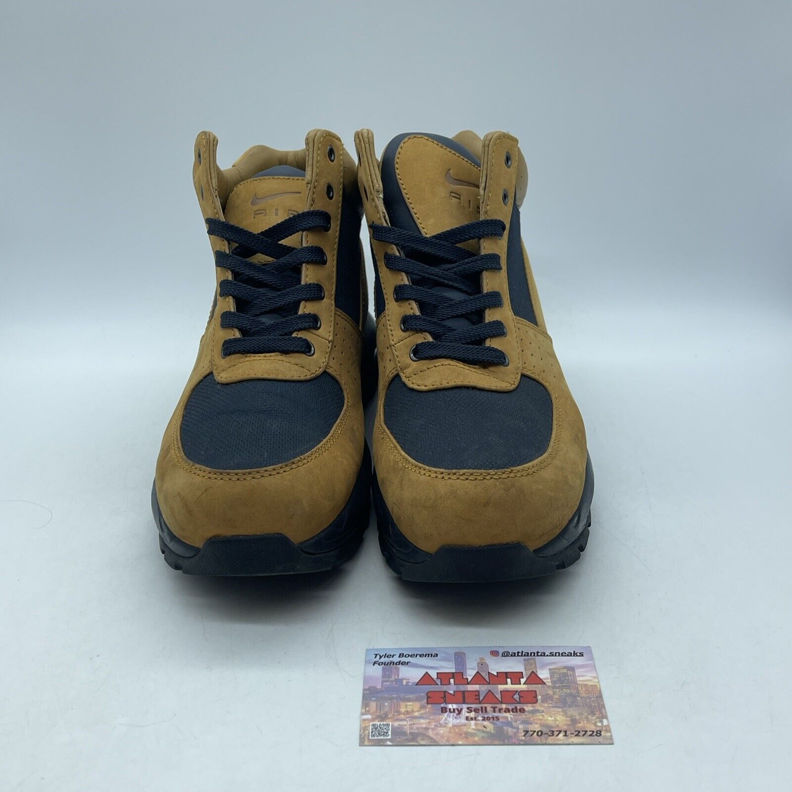 Size 7.5 - Nike Air Max Goadome 2 F/L Wheat Dark Obsidian B Suede (307889-741)