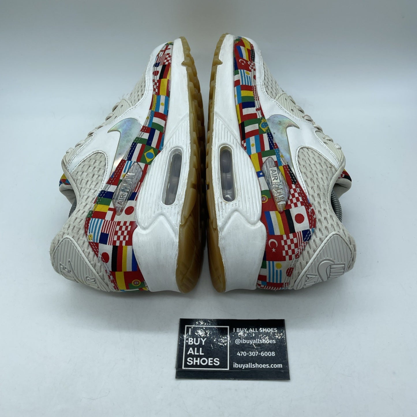 Size 10.5 - Nike Air Max 90 International Flag Suede Leather (AO5119-100)