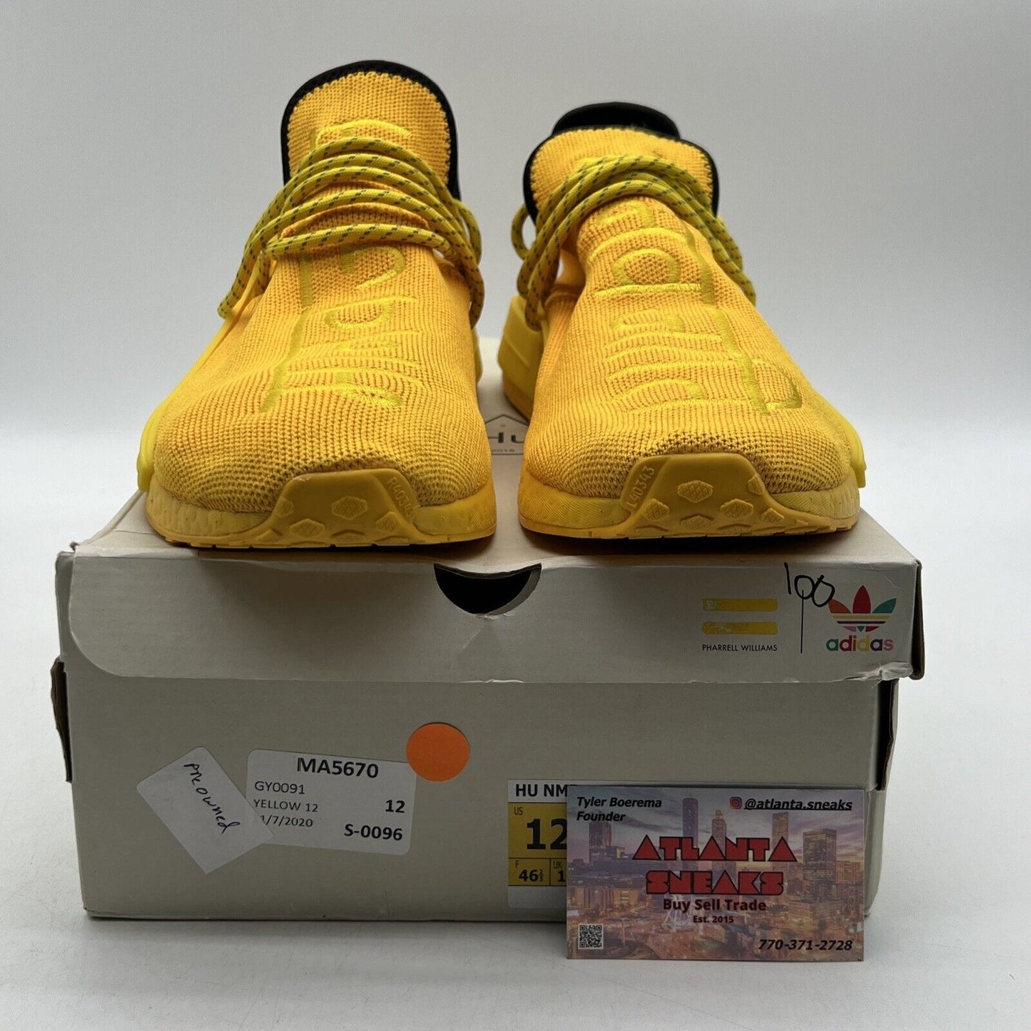 Size 12 - adidas Pharrell x NMD Human Race Yellow Black (GY0091)