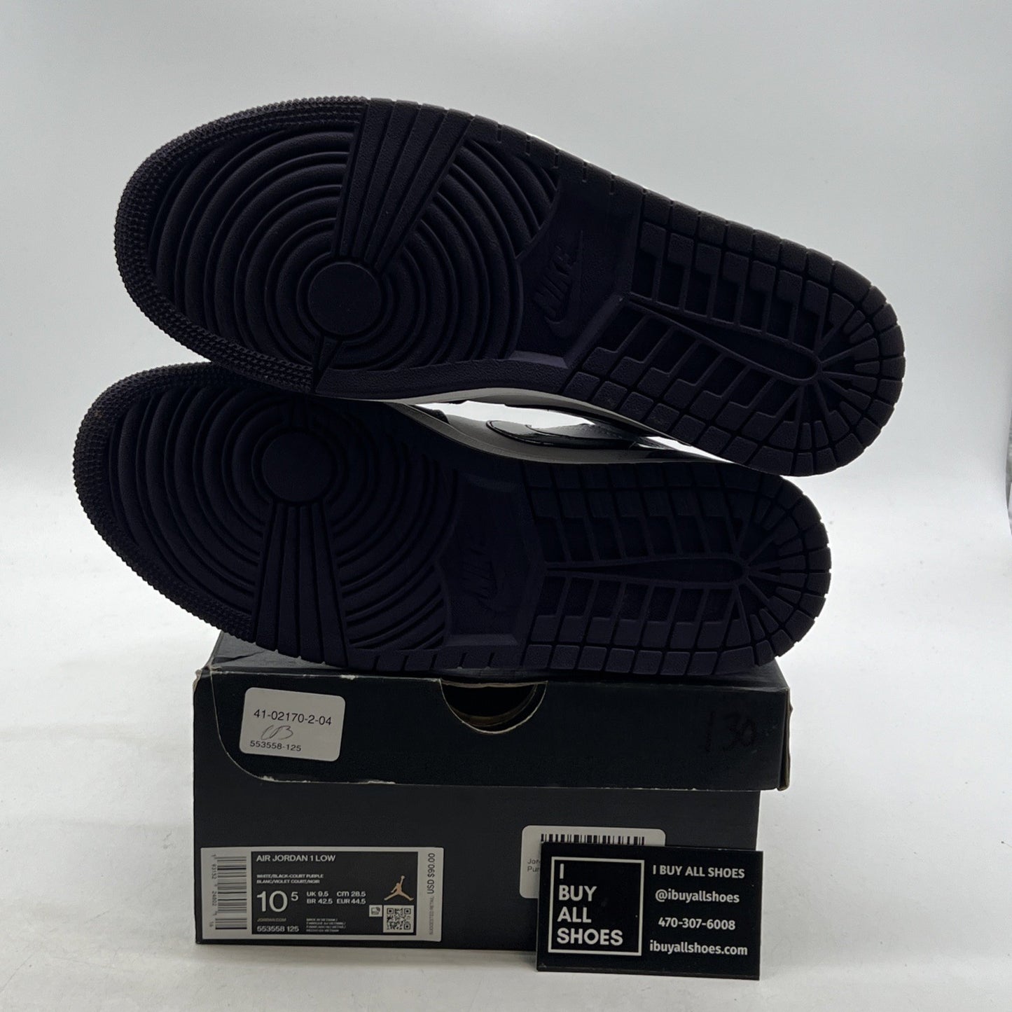 Size 10.5 - Air Jordan 1 Low Court Purple (553558-125)