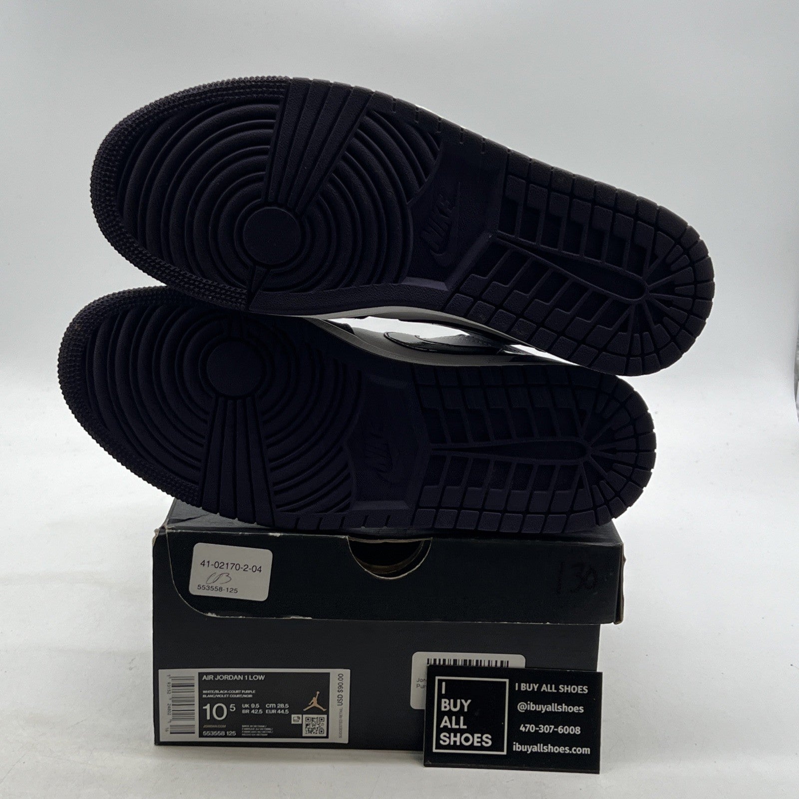 Size 10.5 - Air Jordan 1 Low Court Purple (553558-125)