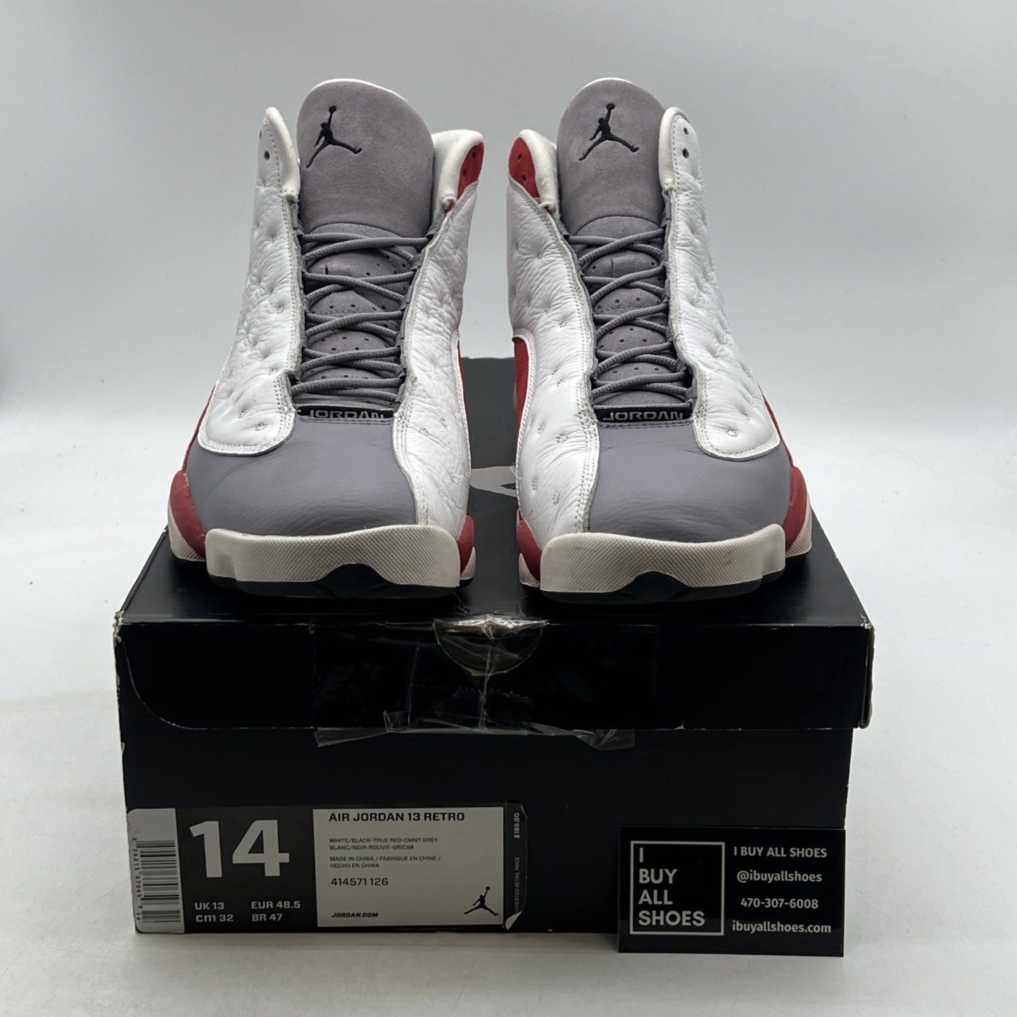 Size 14 - Air Jordan 13 Retro 2014 Grey Toe (414571-126)