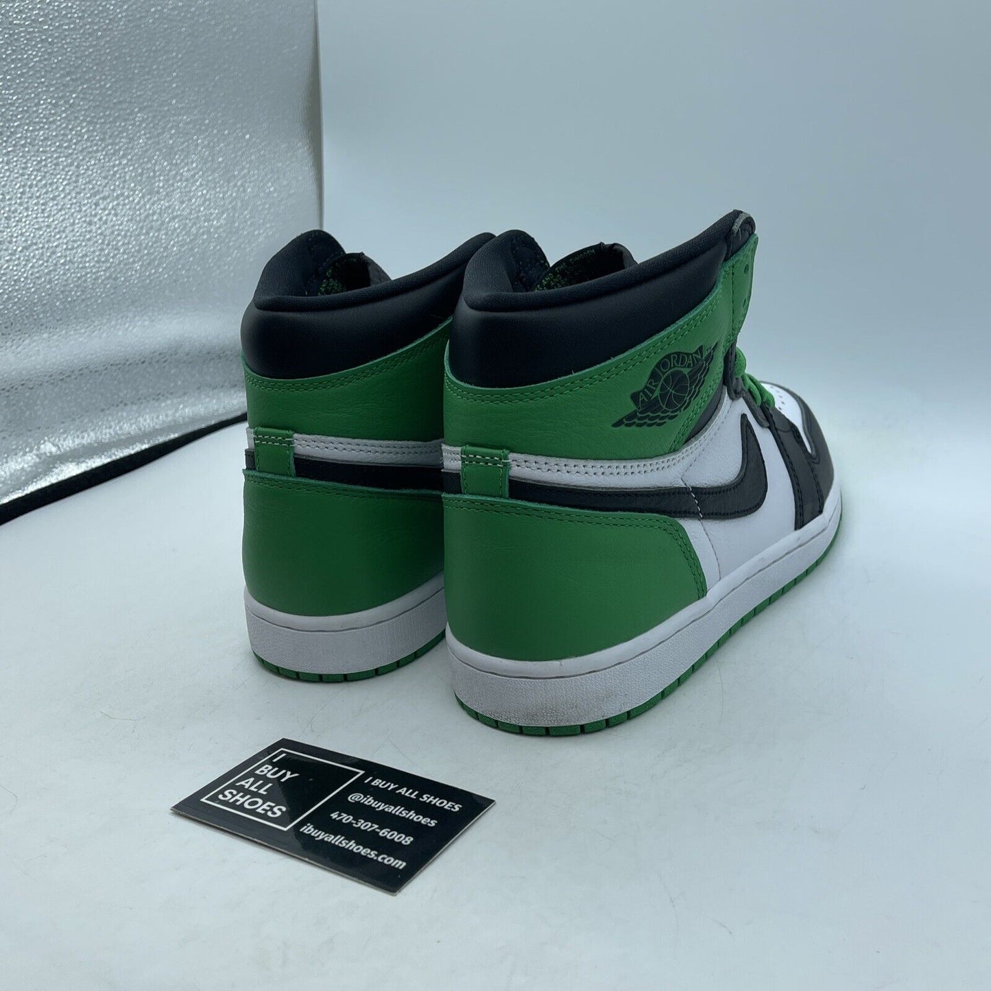 Size 9 - Air Jordan 1 Retro OG High Lucky Green White Black Leather (DZ5485-031)