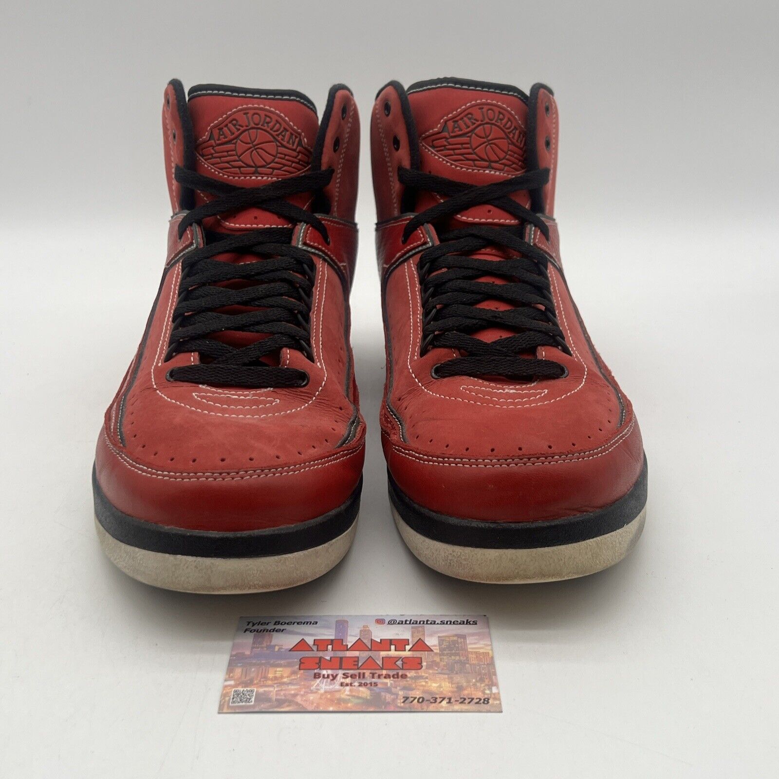 Size 13 - Air Jordan 2 Retro QF Candy Red Black White Suede (395709-601)