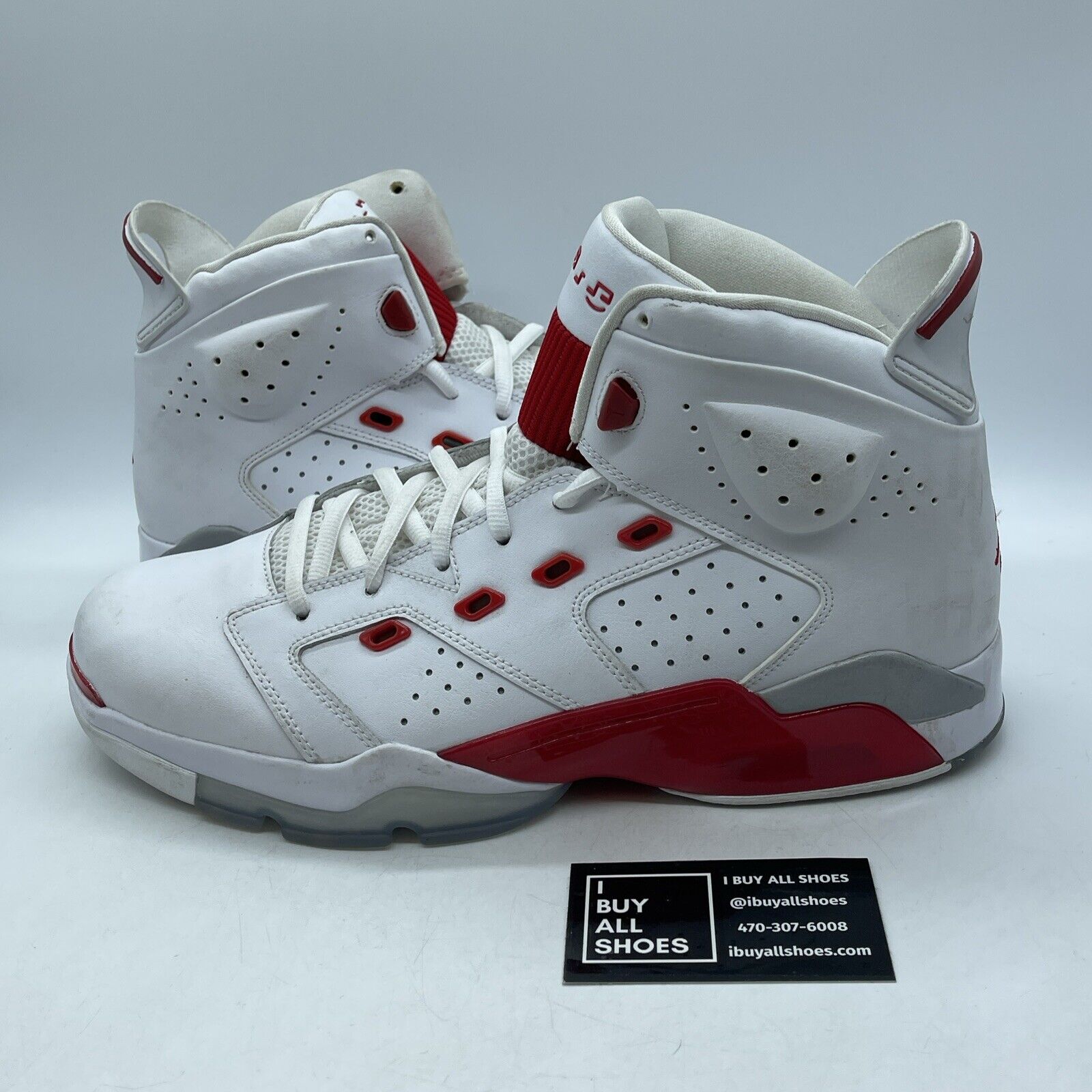 Size 13 - Air Jordan 6-17-23 White Grey Fire Red Suede Leather (DC7330-106)