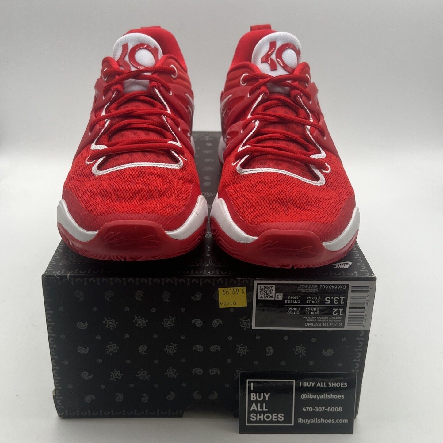 Size 12 - Nike KD 15 TB University Red (DX6648-602)