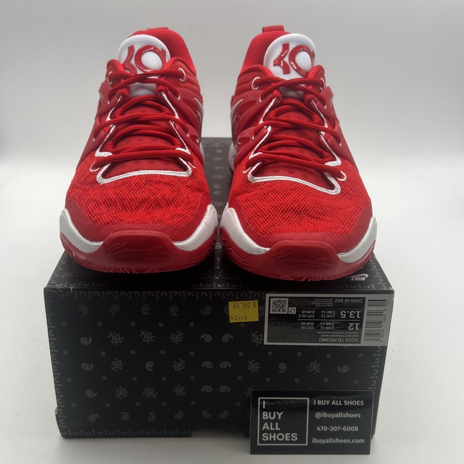 Size 12 - Nike KD 15 TB University Red (DX6648-602)