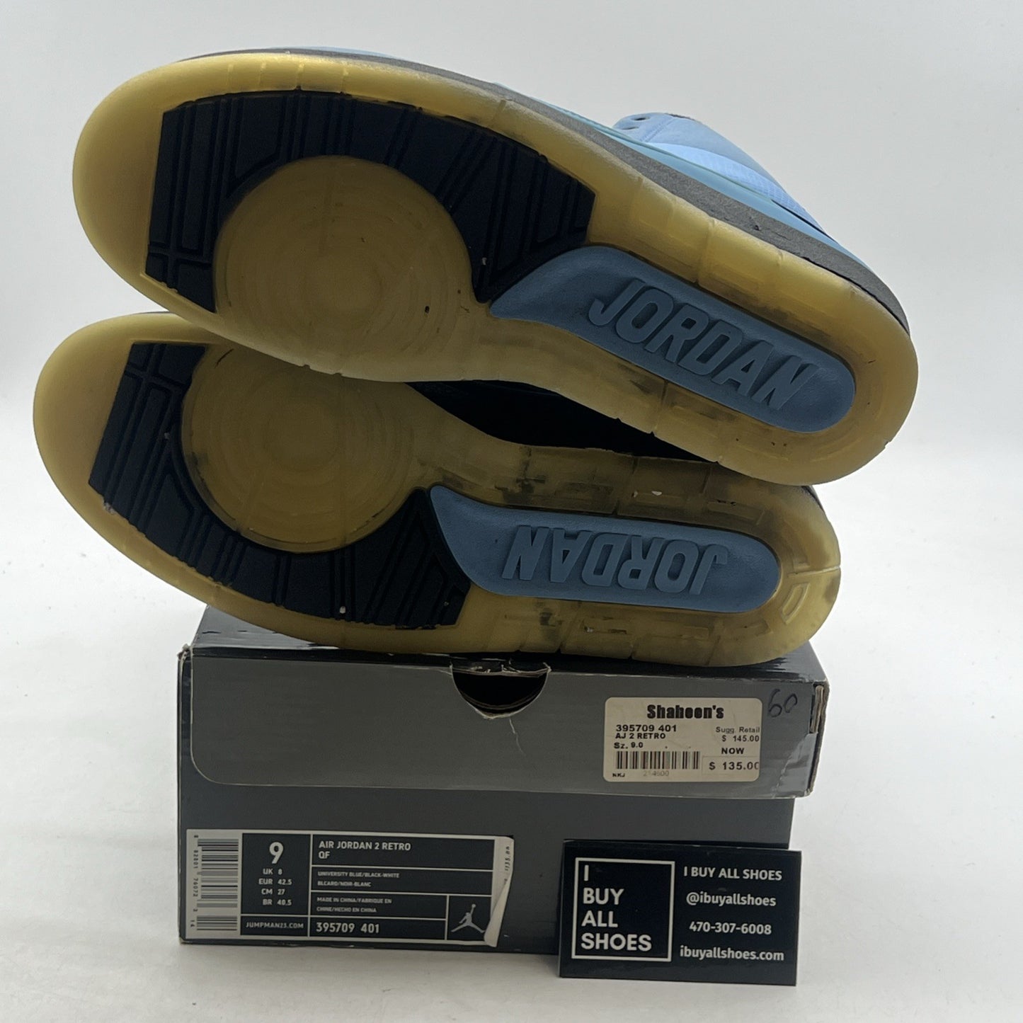 Size 9 - Air Jordan 2 Retro QF University Blue (395709-401)