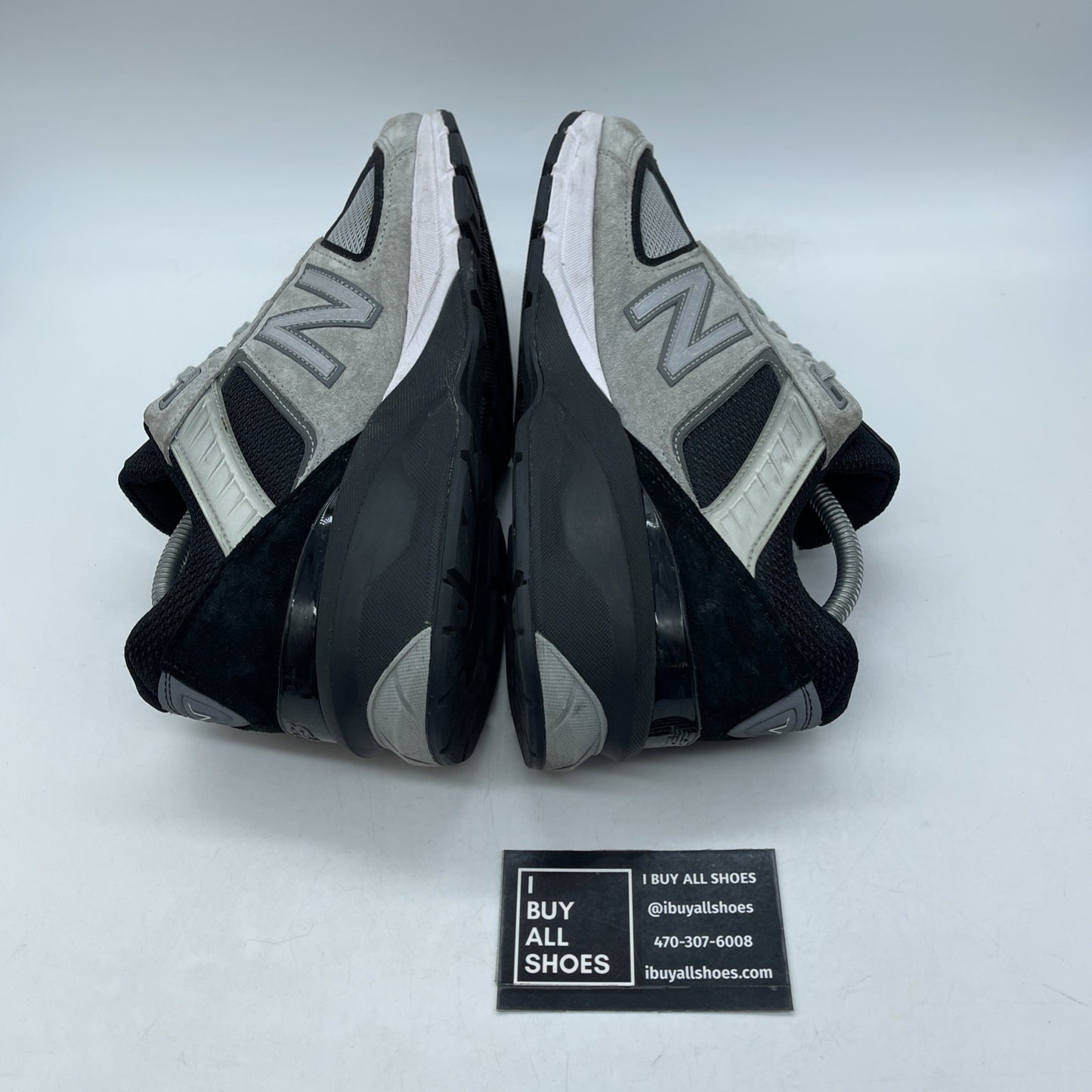 Size 9 - New Balance 990v5 Made In USA Black Grey Suede Leather (M990GB5)