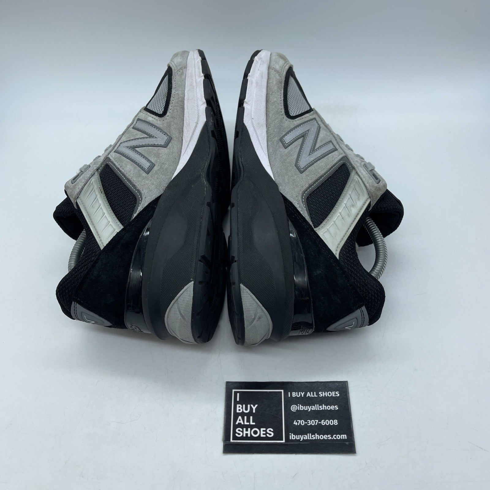 Size 9 - New Balance 990v5 Made In USA Black Grey Suede Leather (M990GB5)