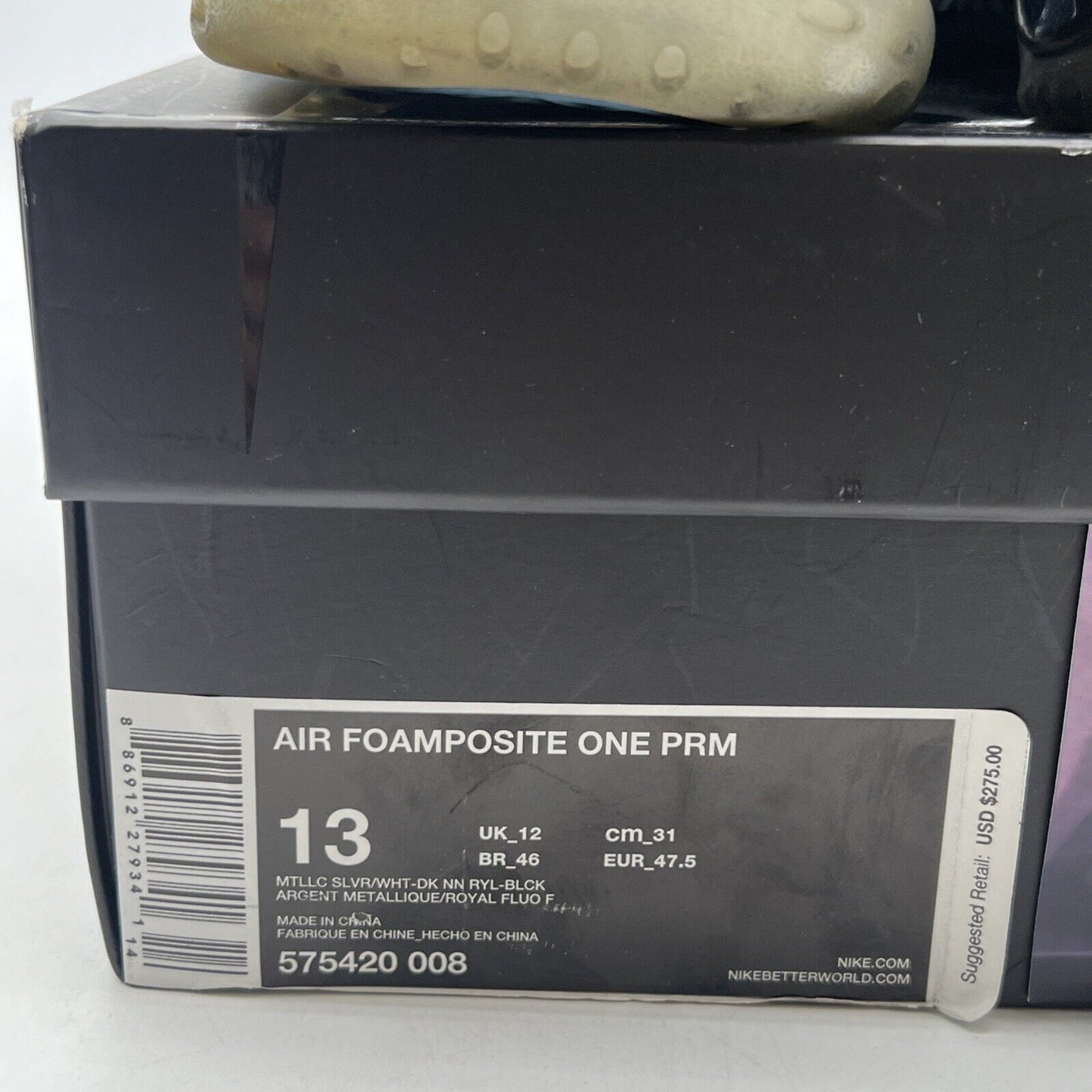 Size 13 - Nike Air Foamposite One PRM Blue Mirror (575420-008)