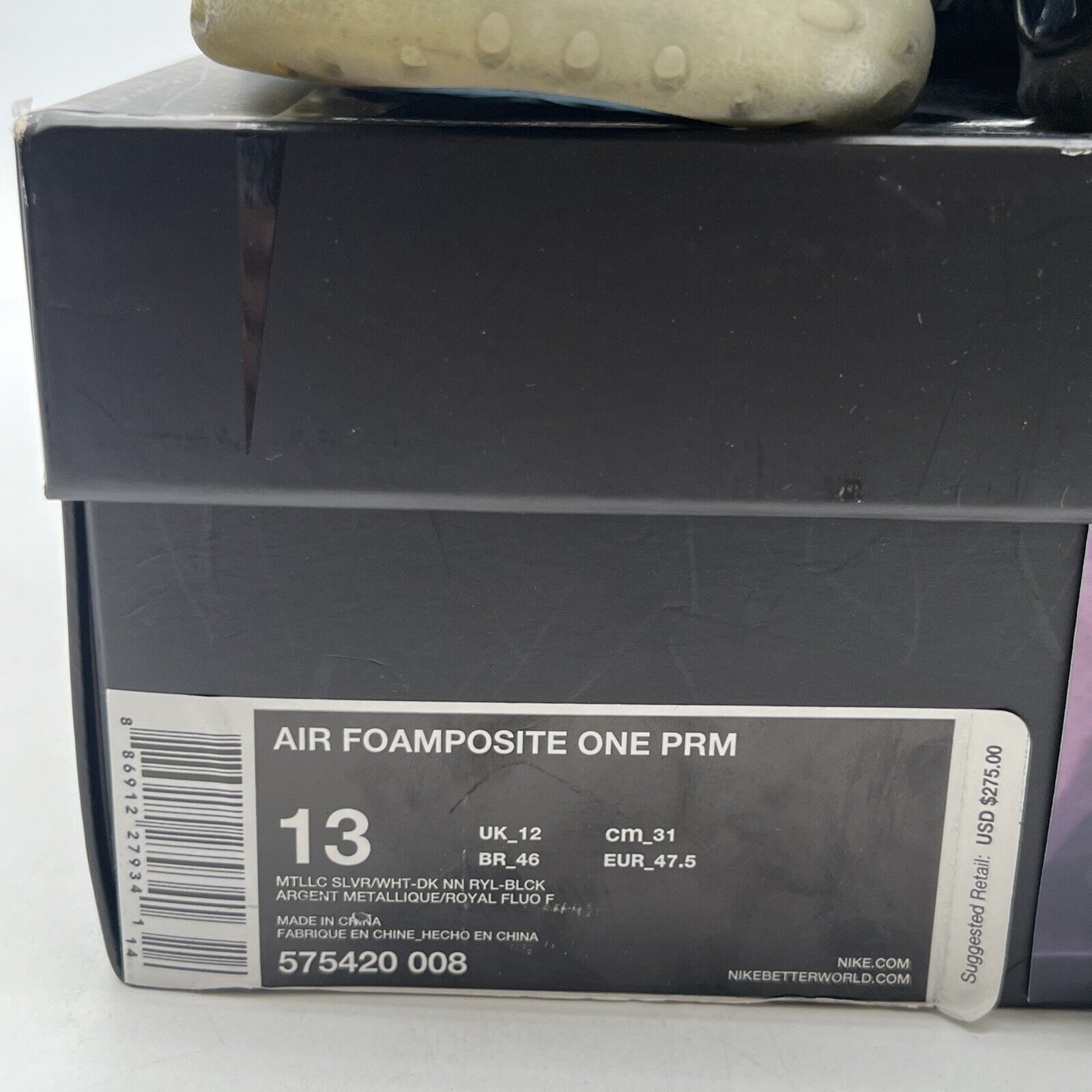 Size 13 - Nike Air Foamposite One PRM Blue Mirror (575420-008)