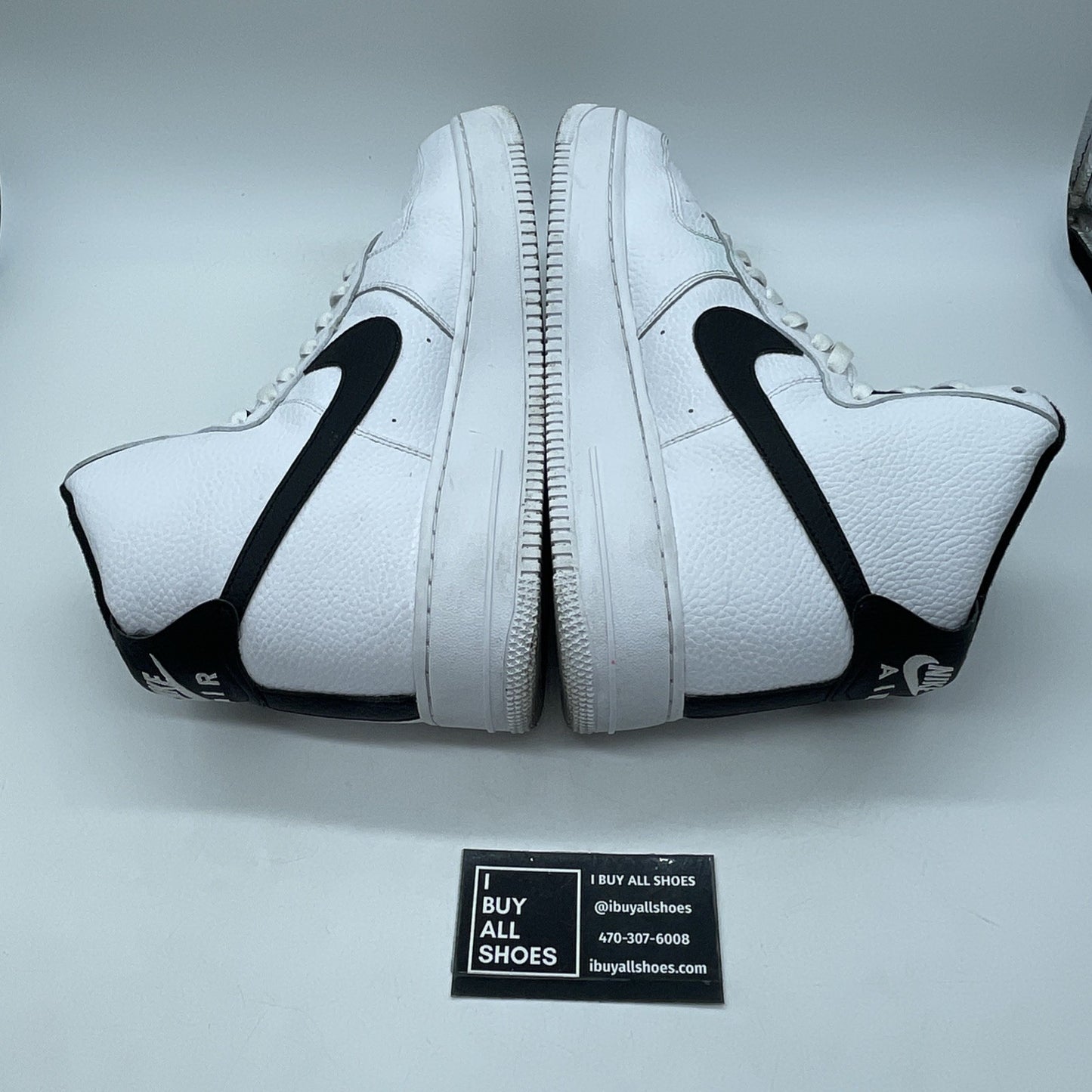 Size 12 - Nike Air Force 1 White Black Leather (CT2303-100)