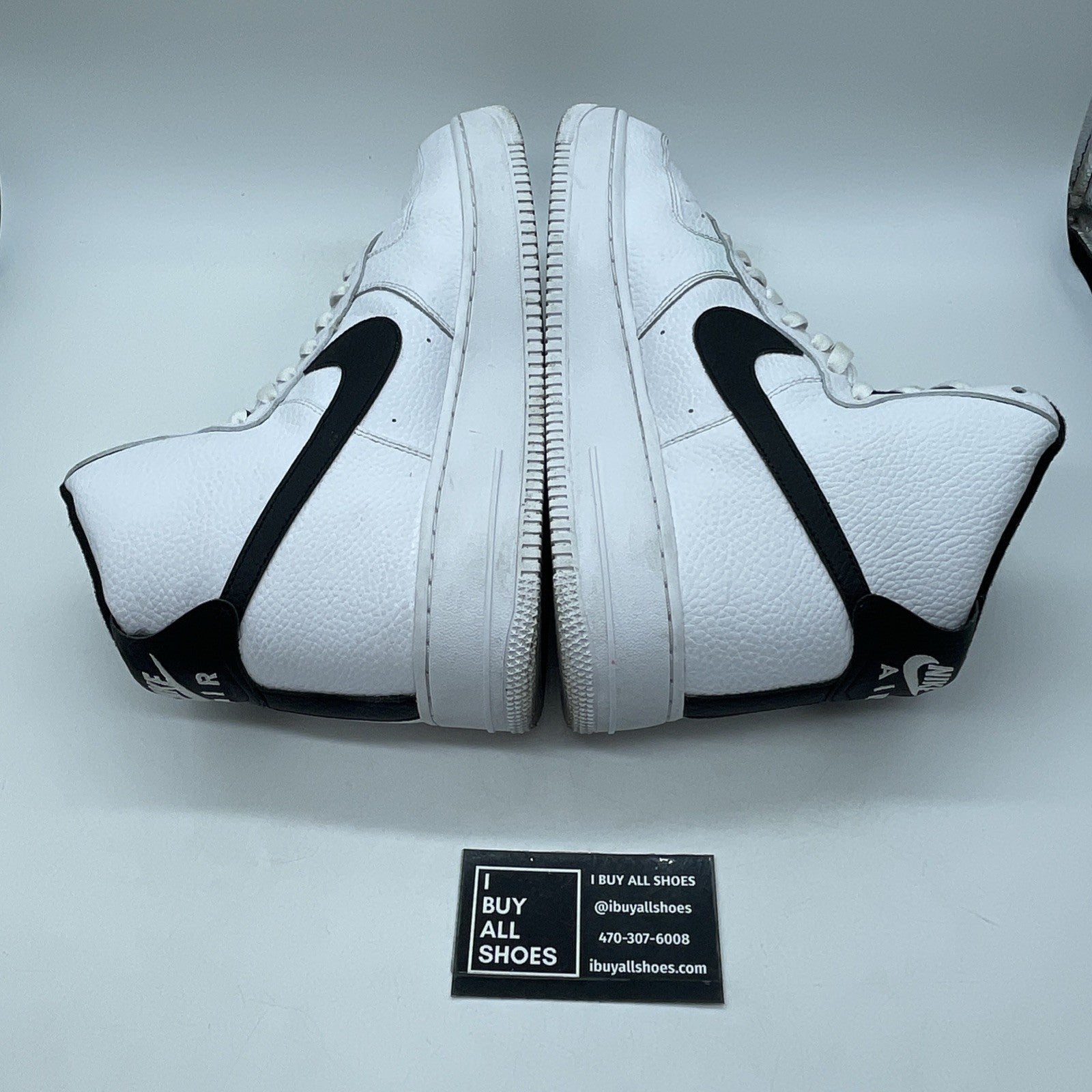 Size 12 - Nike Air Force 1 White Black Leather (CT2303-100)