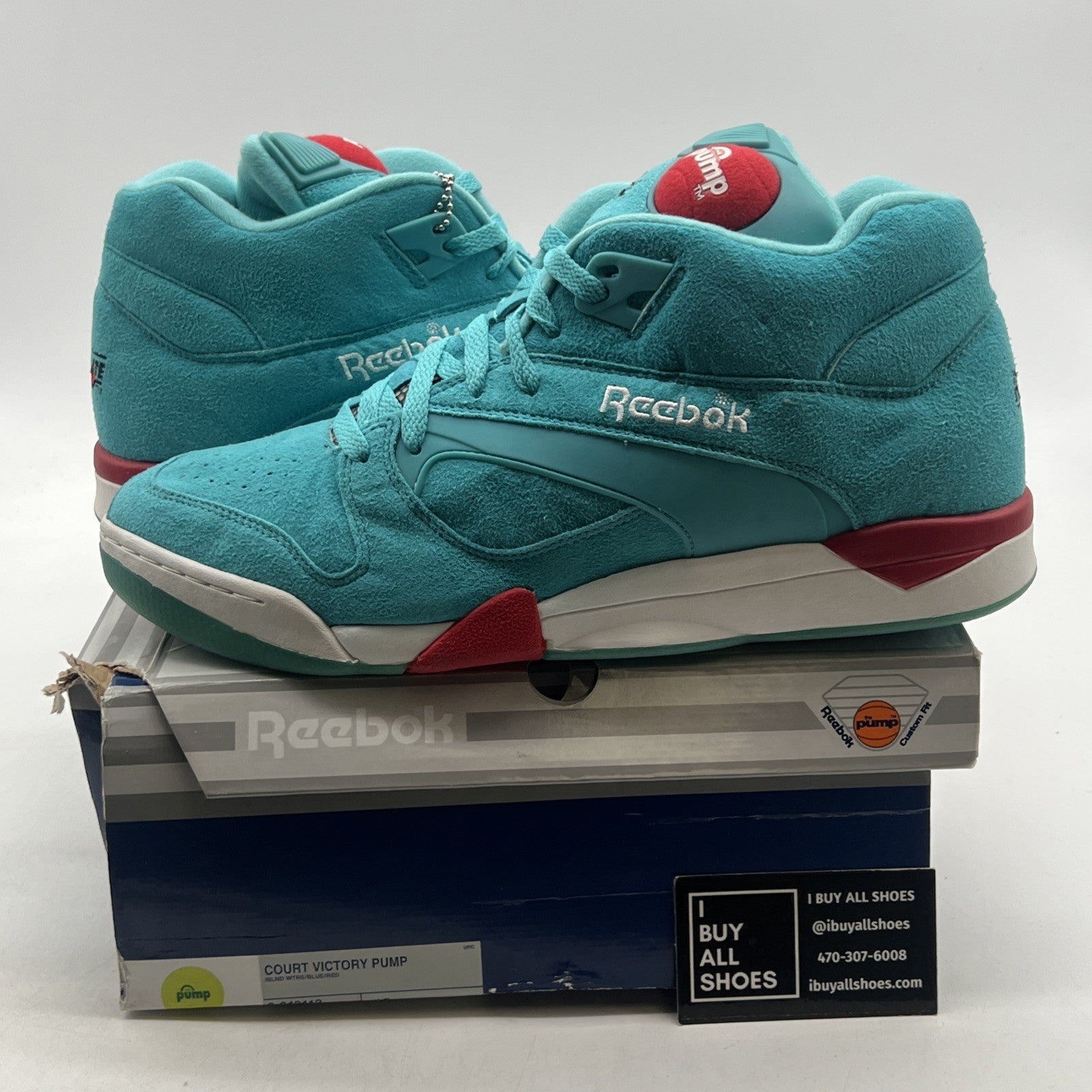 Size 10 - Reebok Court Victory Pump Blue Haze (6-342412)