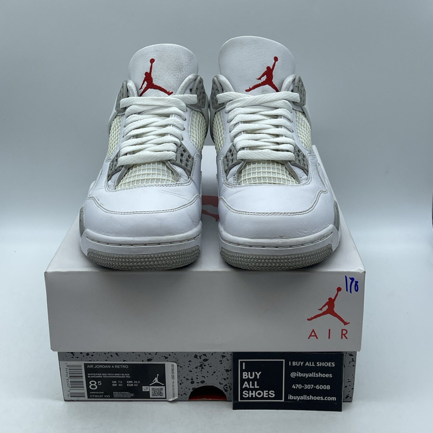 Size 8.5 - Air Jordan 4 Retro Mid White Oreo (CT8527-100)