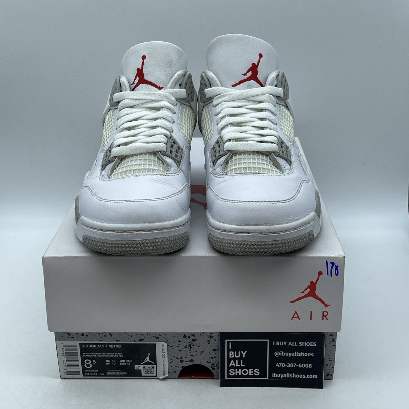 Size 8.5 - Air Jordan 4 Retro Mid White Oreo (CT8527-100)