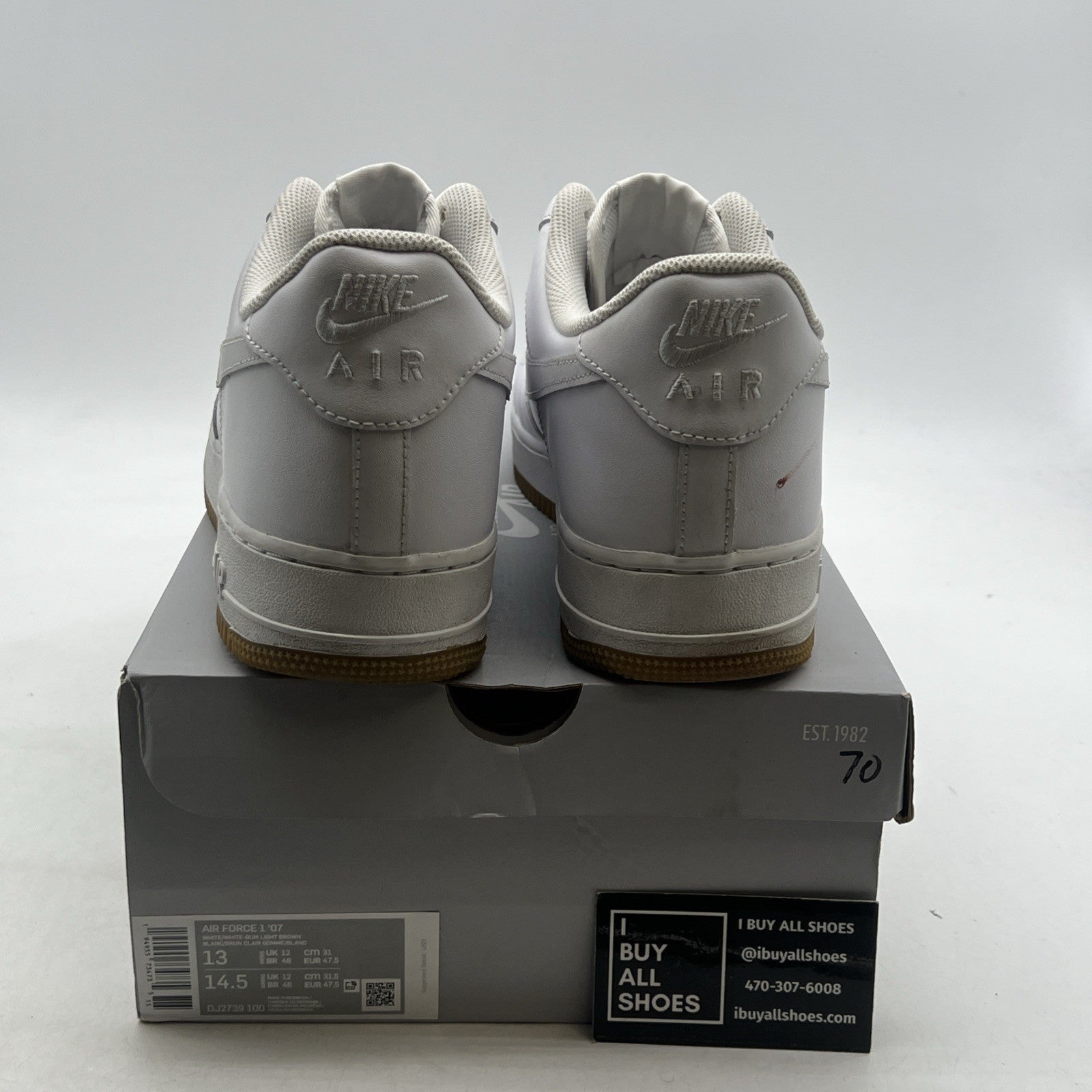 Size 13 - Nike Air Force 1 Low White Gum (DJ2739-100)