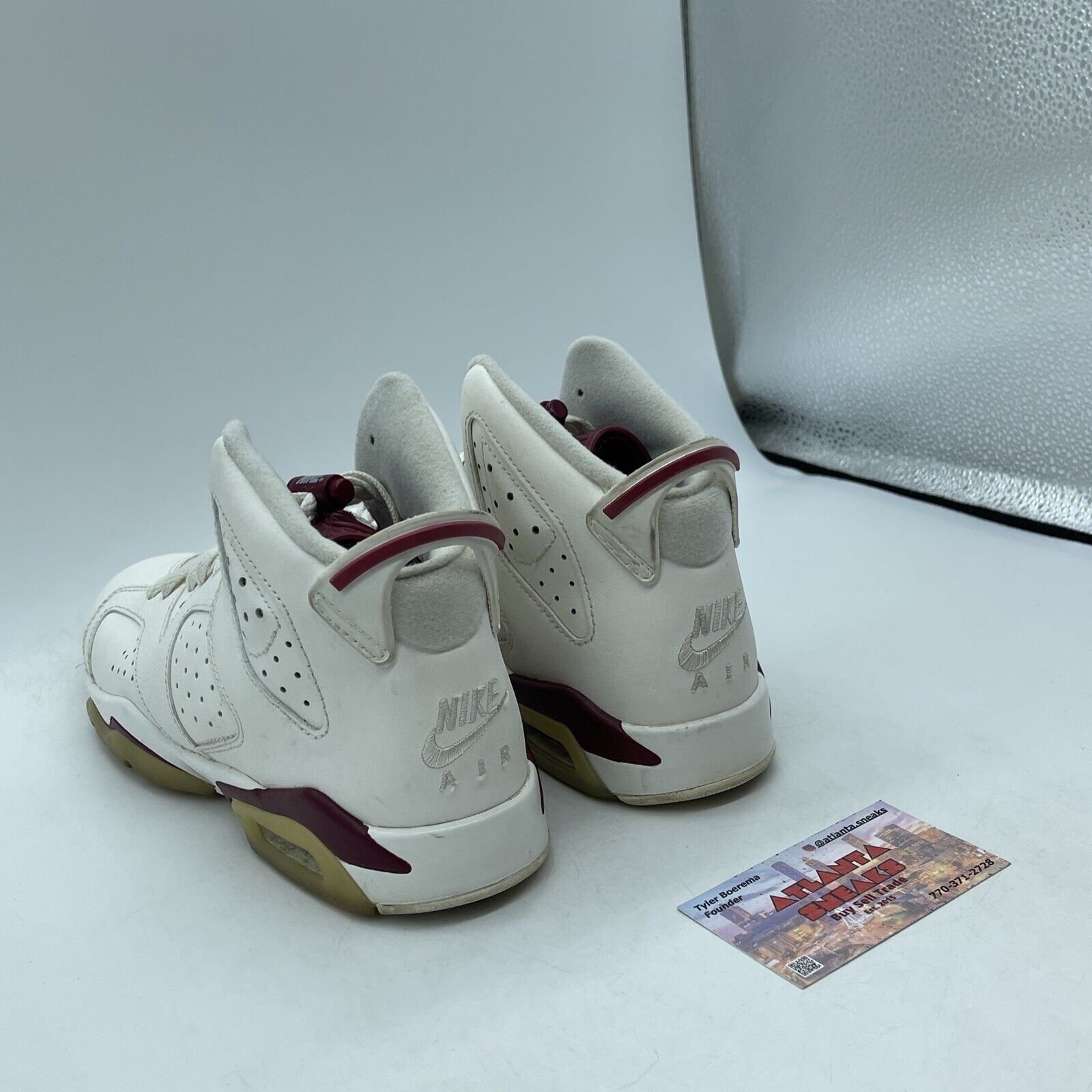 Size 6 (GS) - Jordan 6 Retro OG 2015 Mid Maroon White Tan Leather (836342-115)