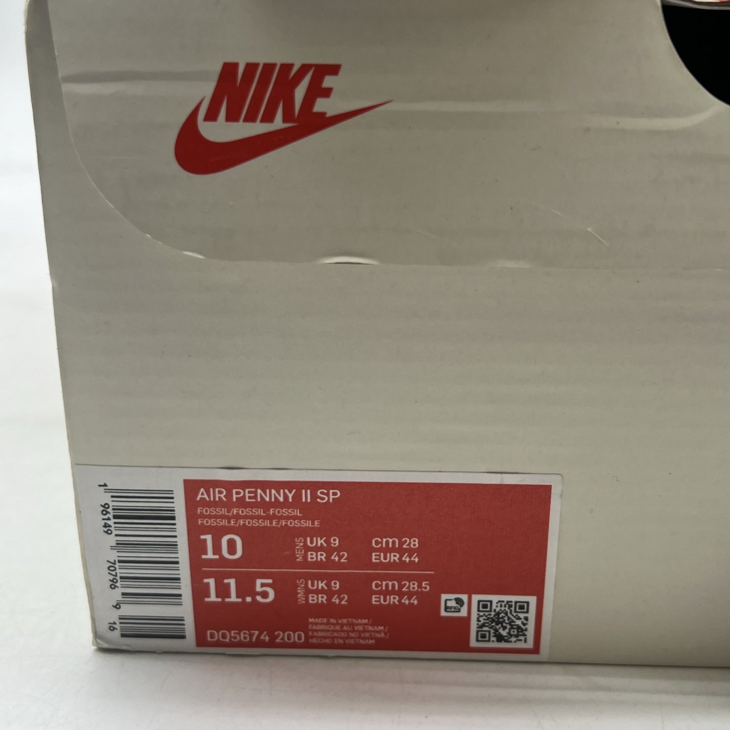 Size 10 - Nike Stussy x Air Penny 2 Fossils (DQ5674-200)